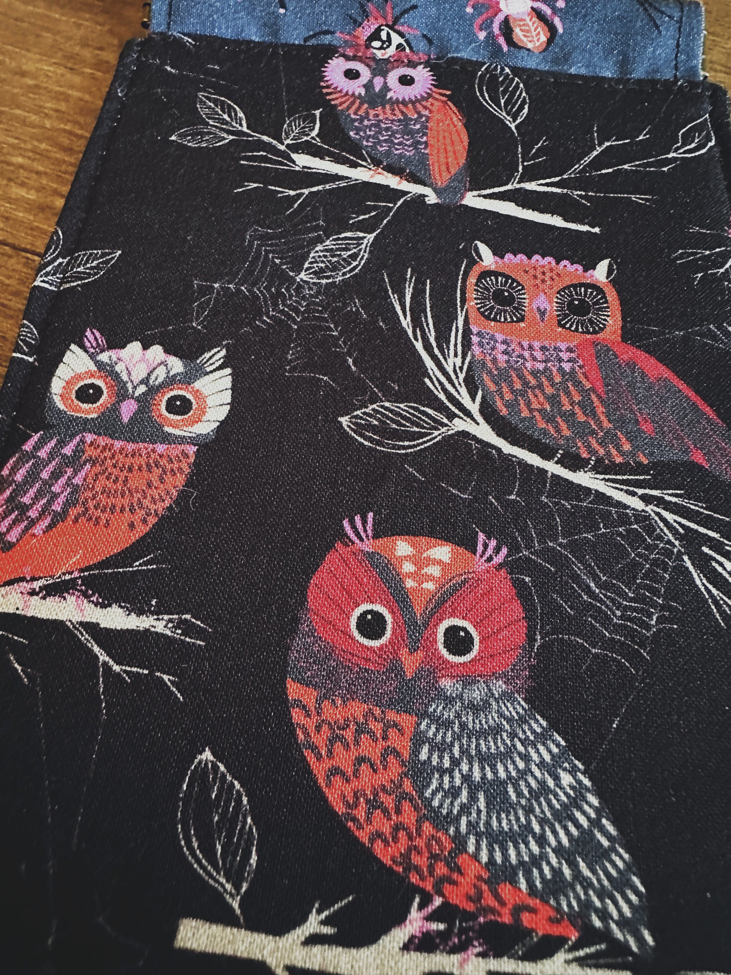 Spooky Owls Phone Pouch with Internal Card Pocket