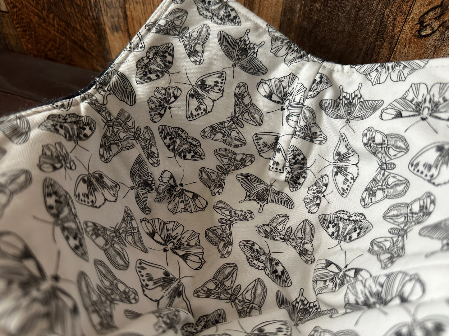Monochrome Moths and Moons Bowl Cozy