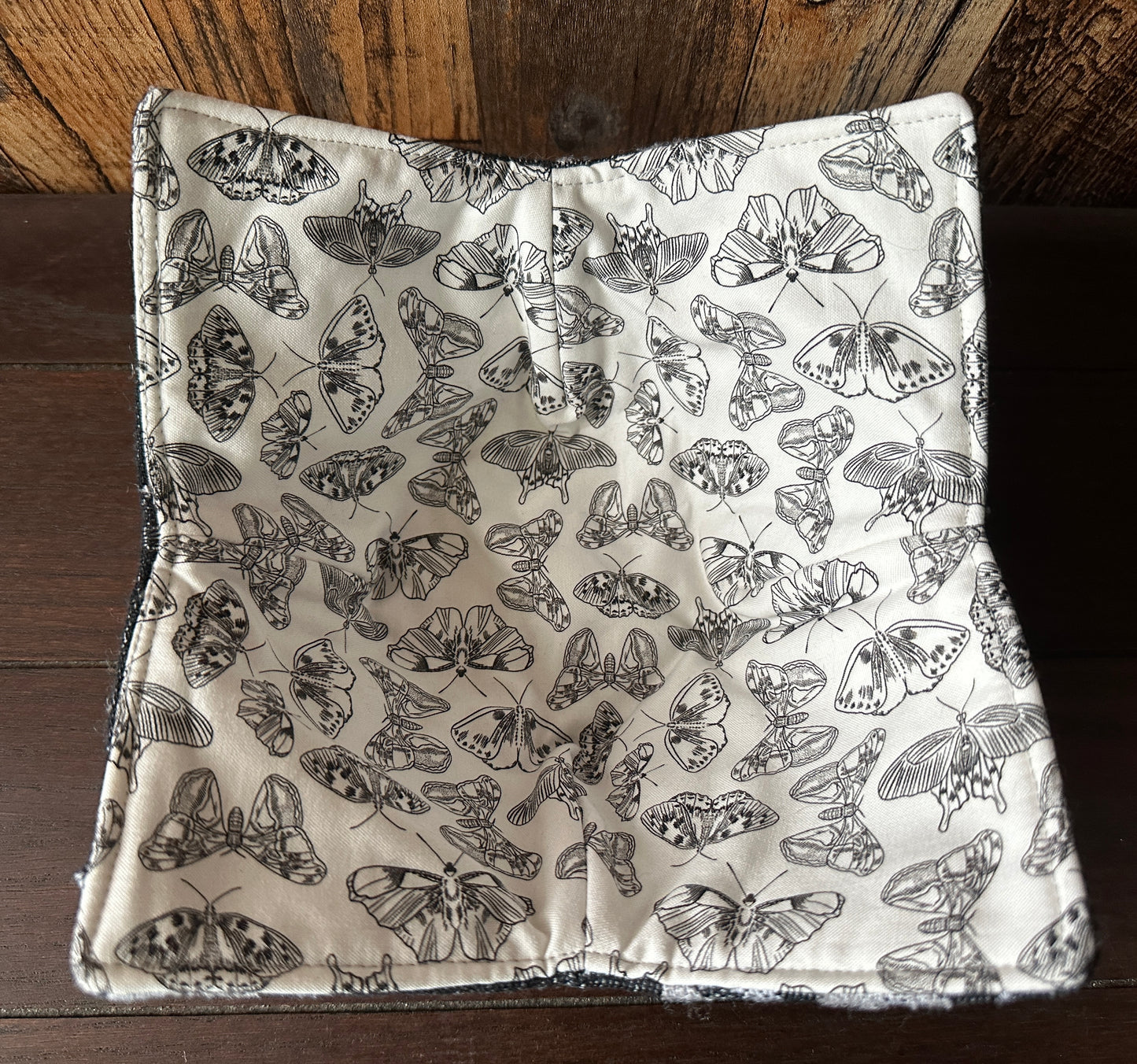 Monochrome Moths and Moons Bowl Cozy