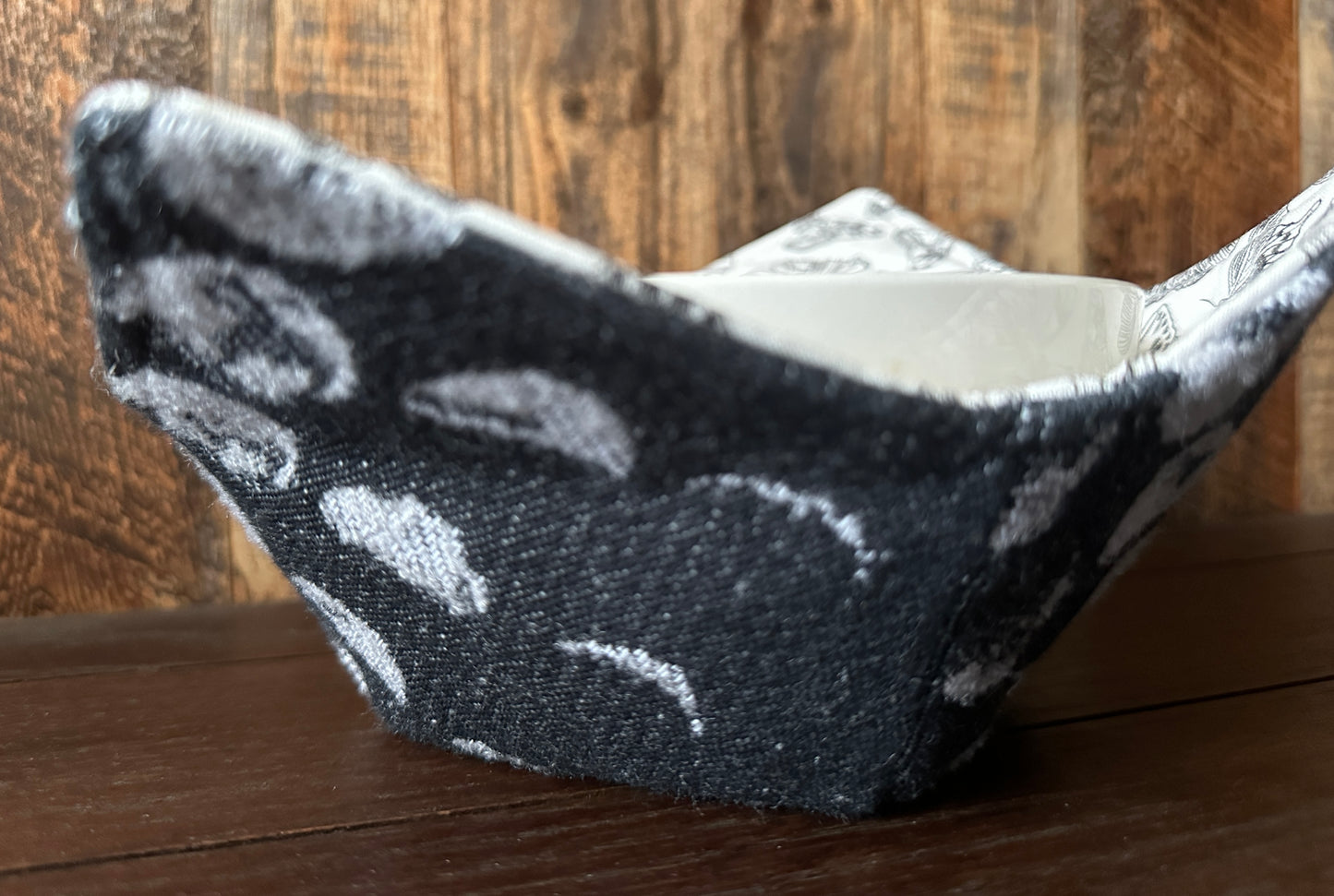 Monochrome Moths and Moons Bowl Cozy