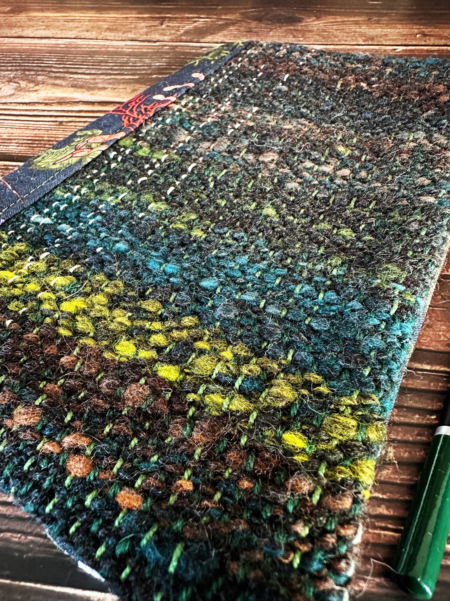 Hermit Crabs and Anemones with Handwoven Wool Adjustable A5 Journal Cover