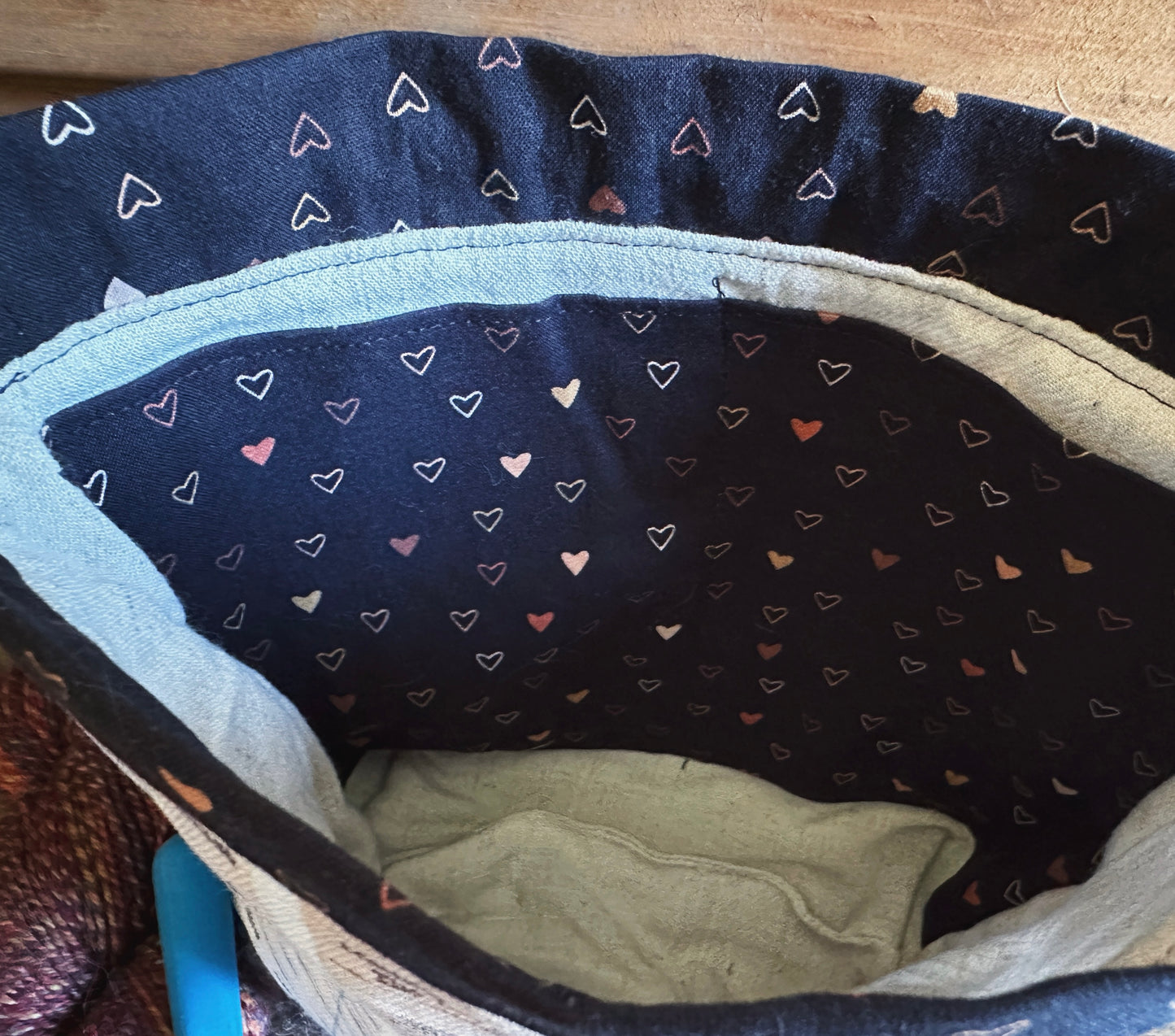 Library Card Small Project Bag