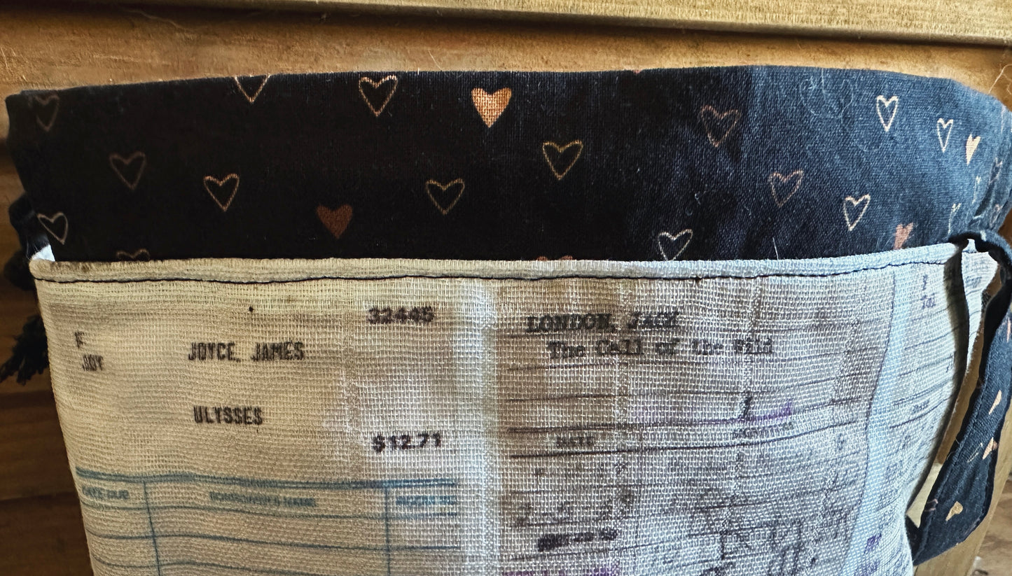 Library Card Small Project Bag