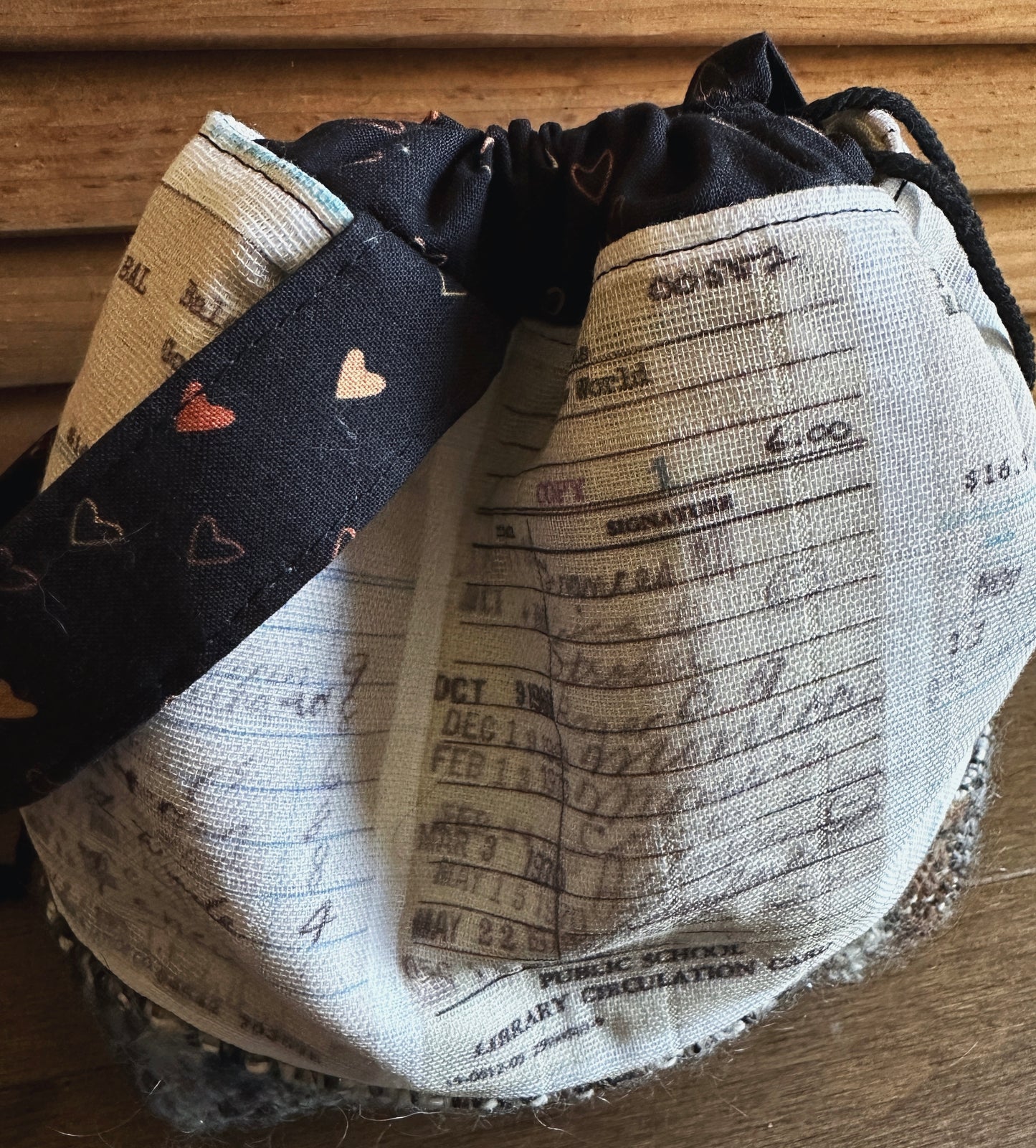 Library Card Small Project Bag