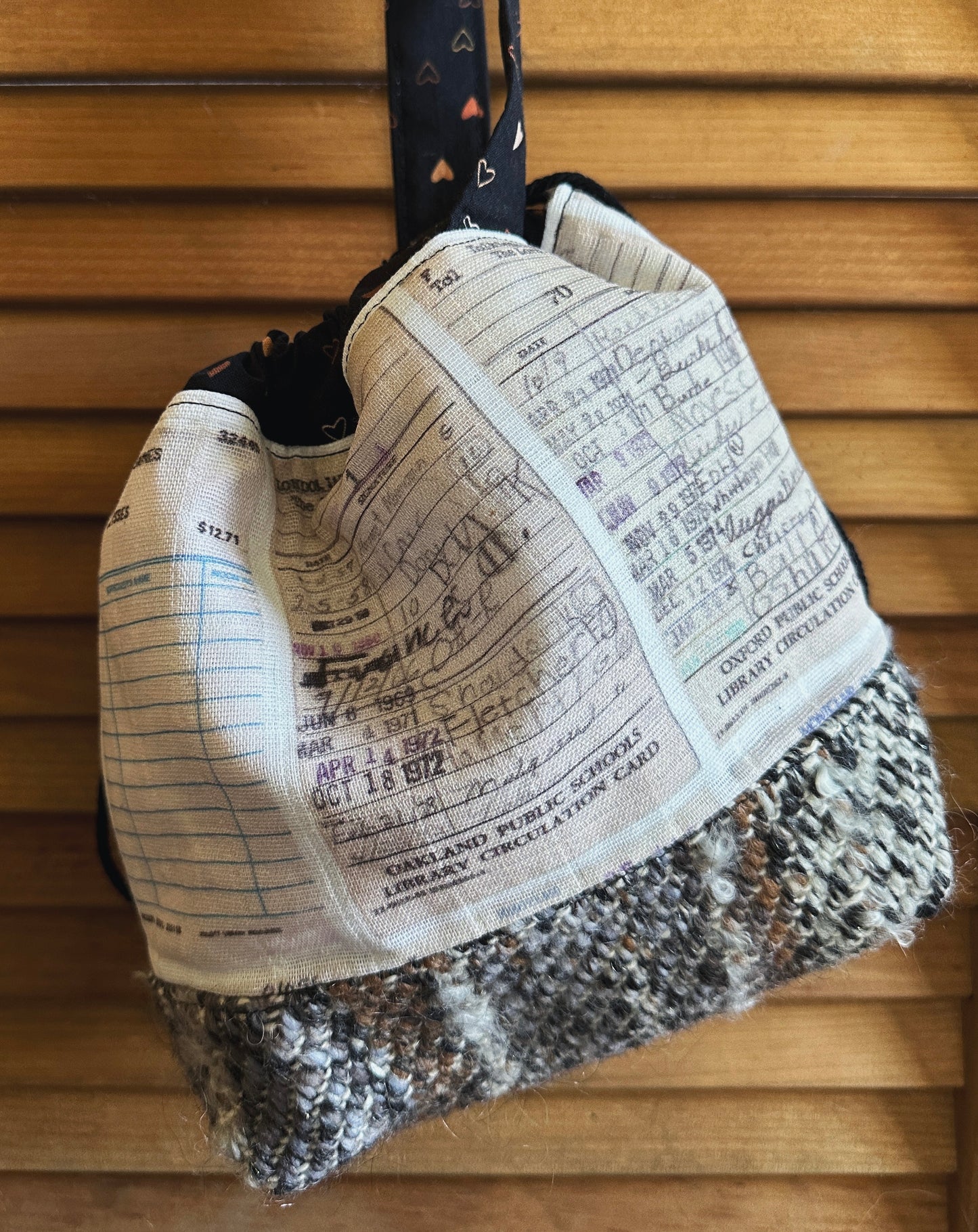Library Card Small Project Bag