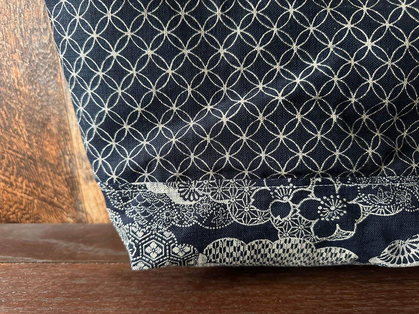 Indigo Linen with Jackalope Medium Shoulder Bag/Purse