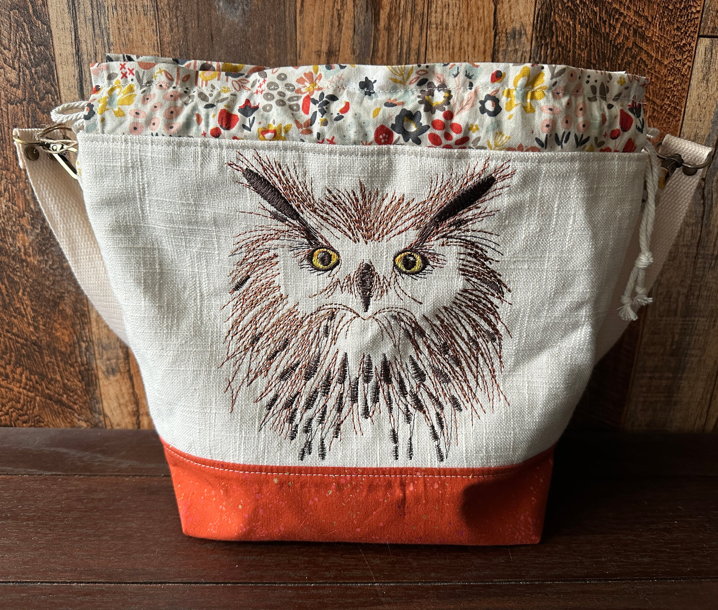 Wise Owls Medium Project Bag w/ Shoulder Strap