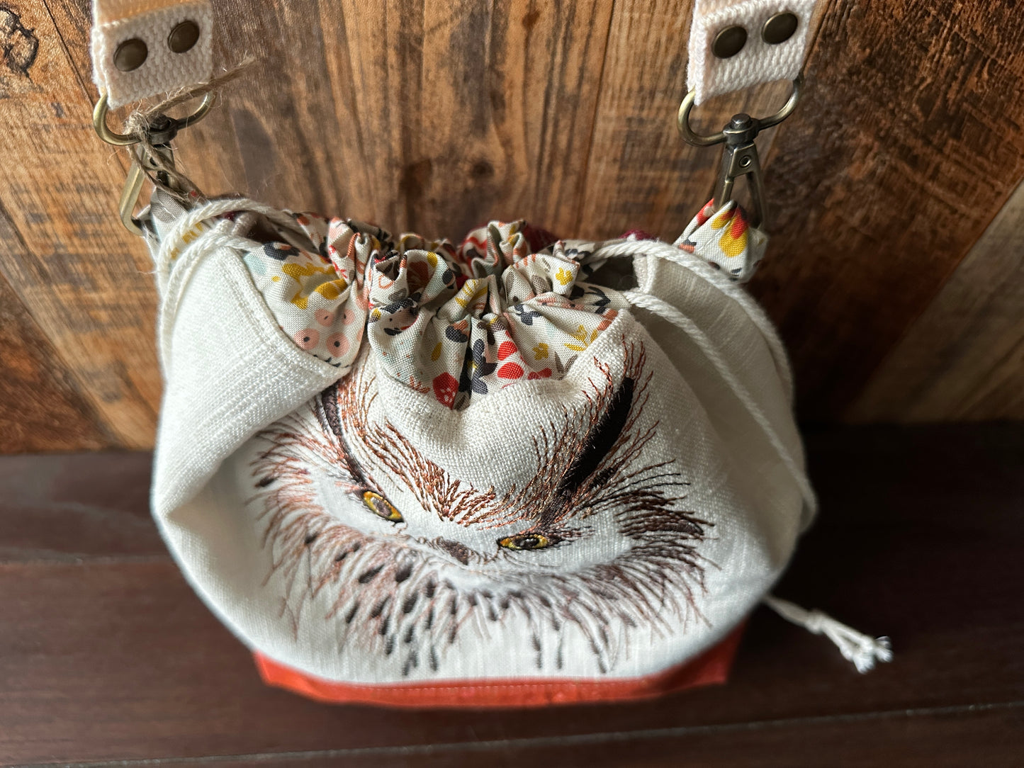 Wise Owls Medium Project Bag w/ Shoulder Strap
