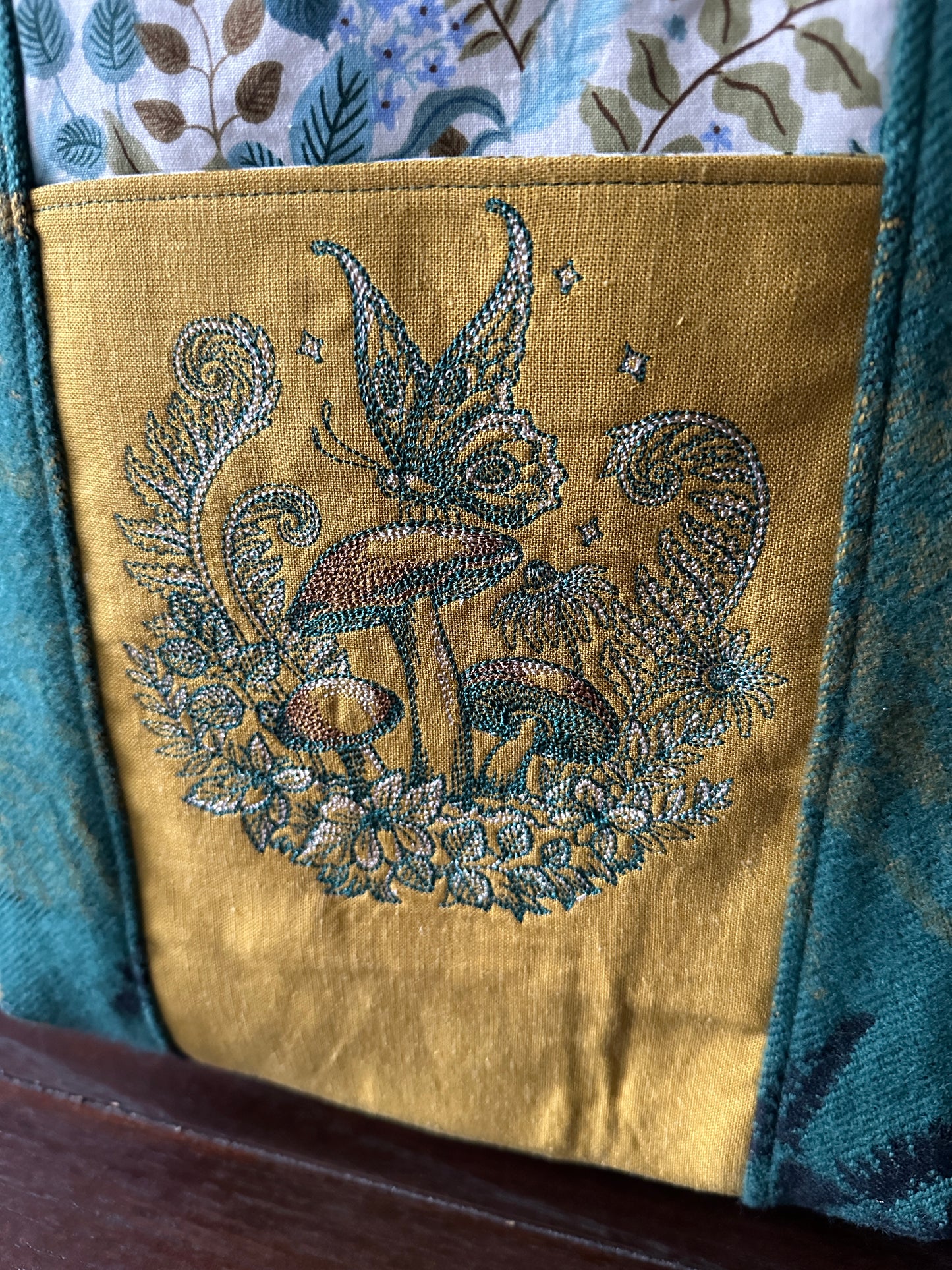 Bracken Ferns and Mushrooms Tote/Book Bag