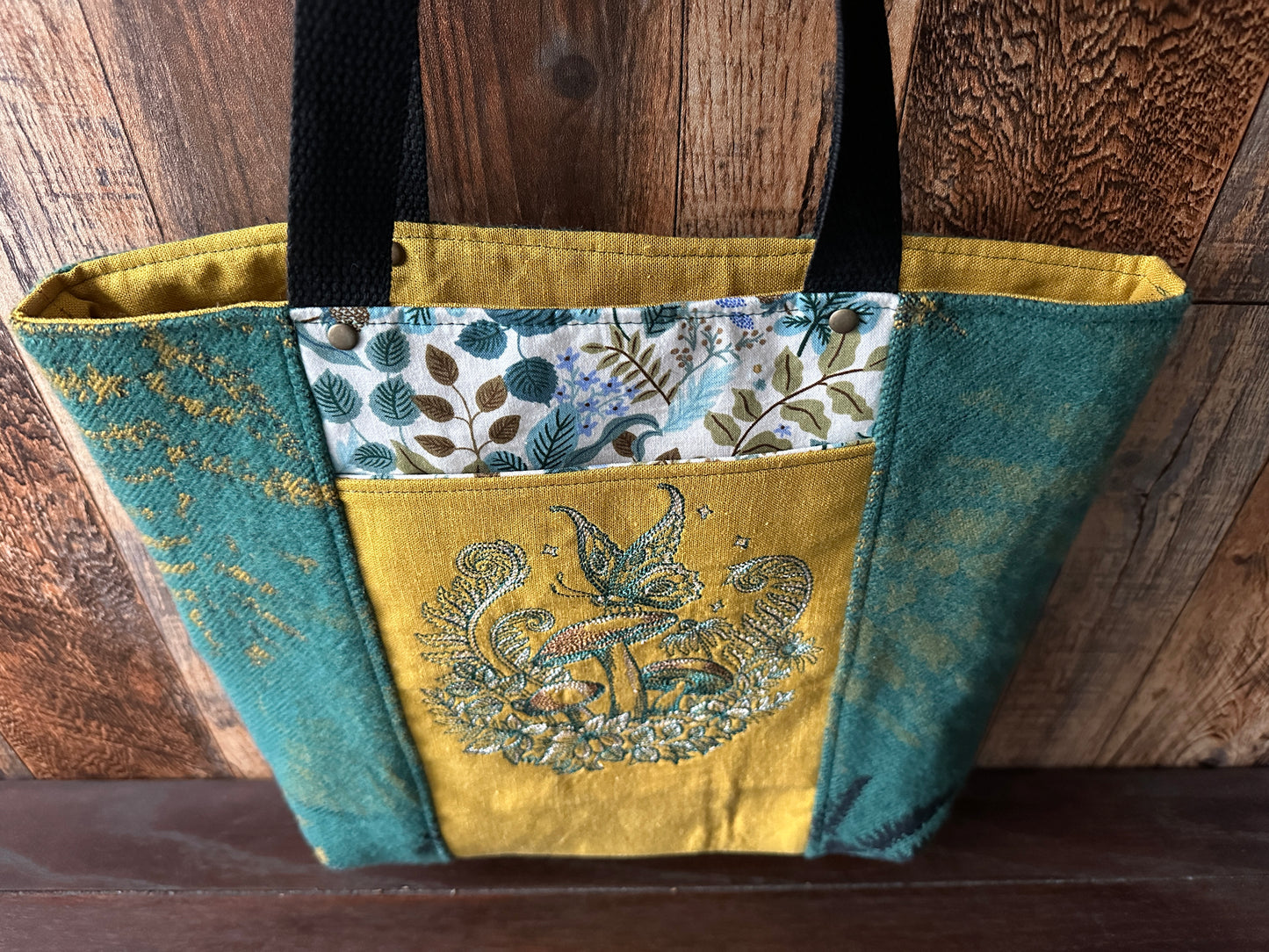 Bracken Ferns and Mushrooms Tote/Book Bag