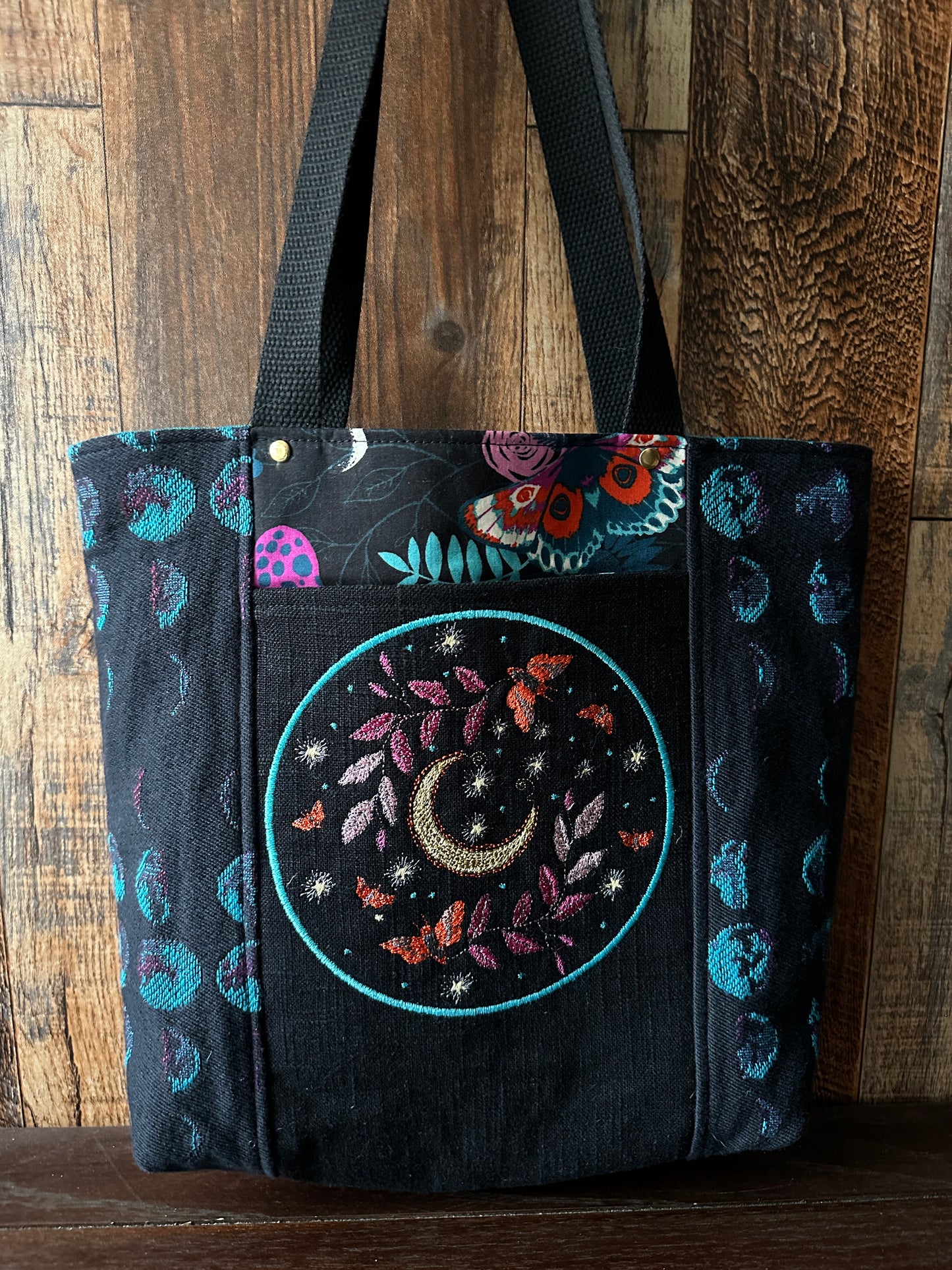 Blue Moons and Moody Midnight Tote/Book Bag