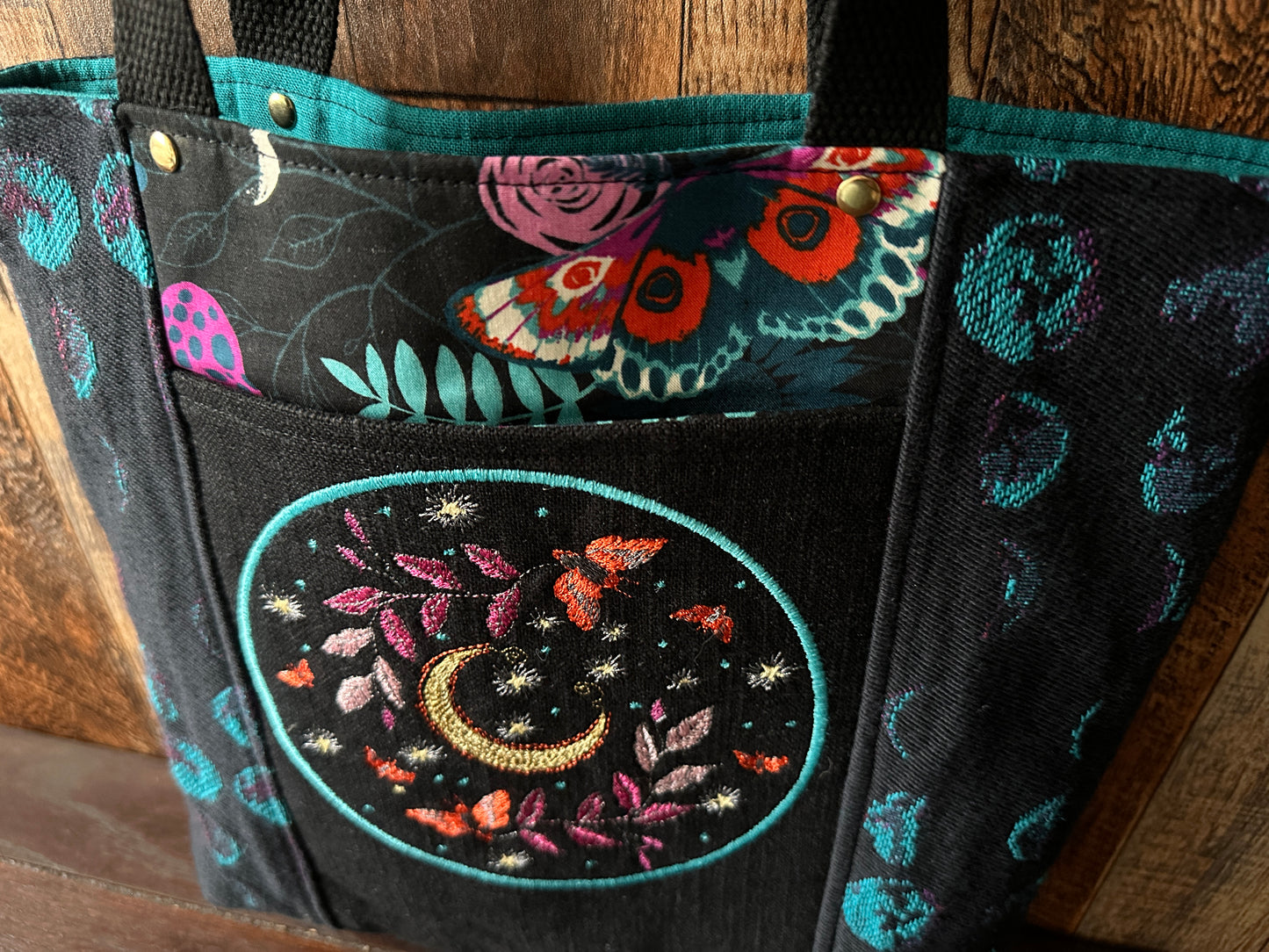 Blue Moons and Moody Midnight Tote/Book Bag
