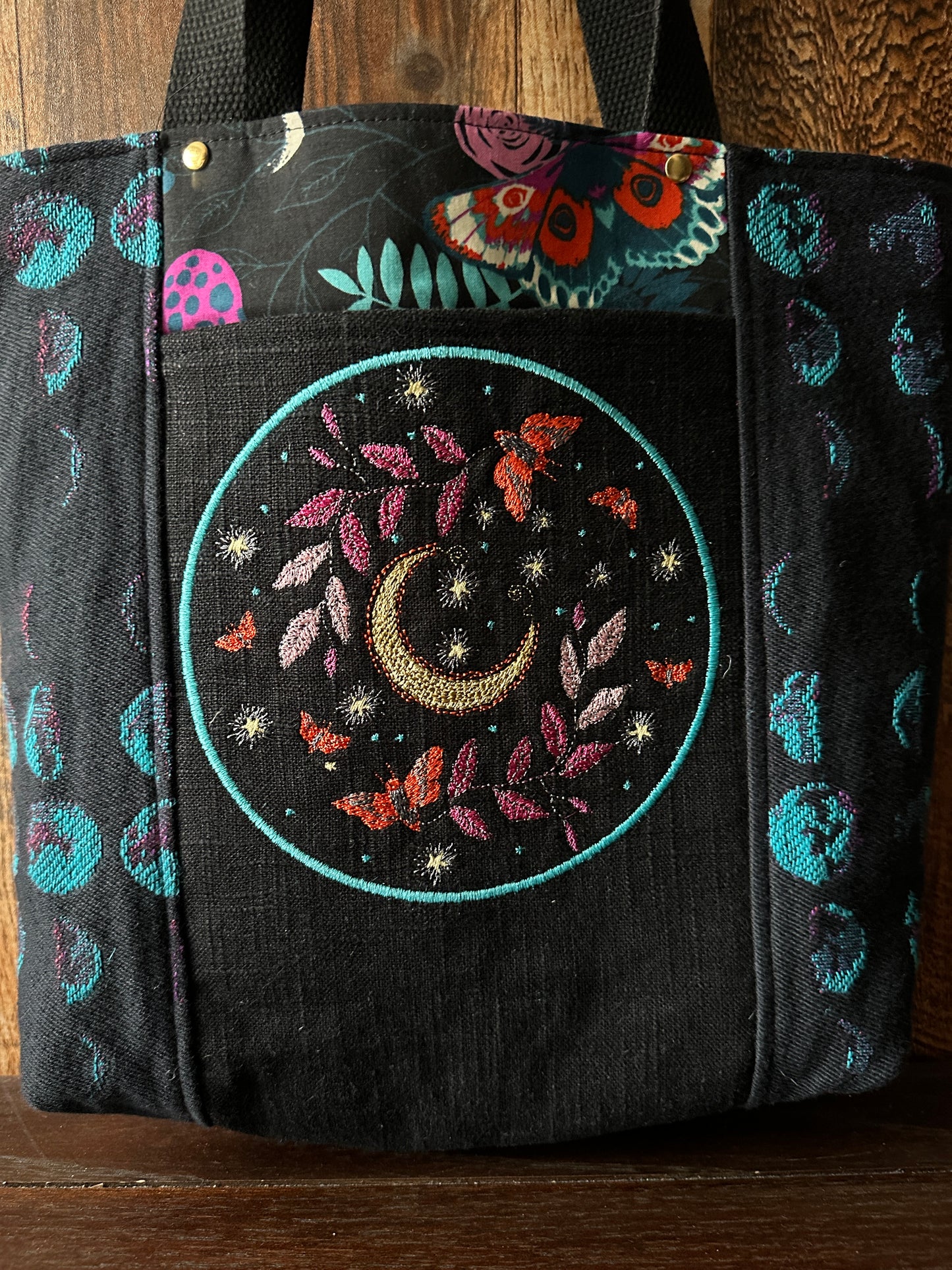 Blue Moons and Moody Midnight Tote/Book Bag