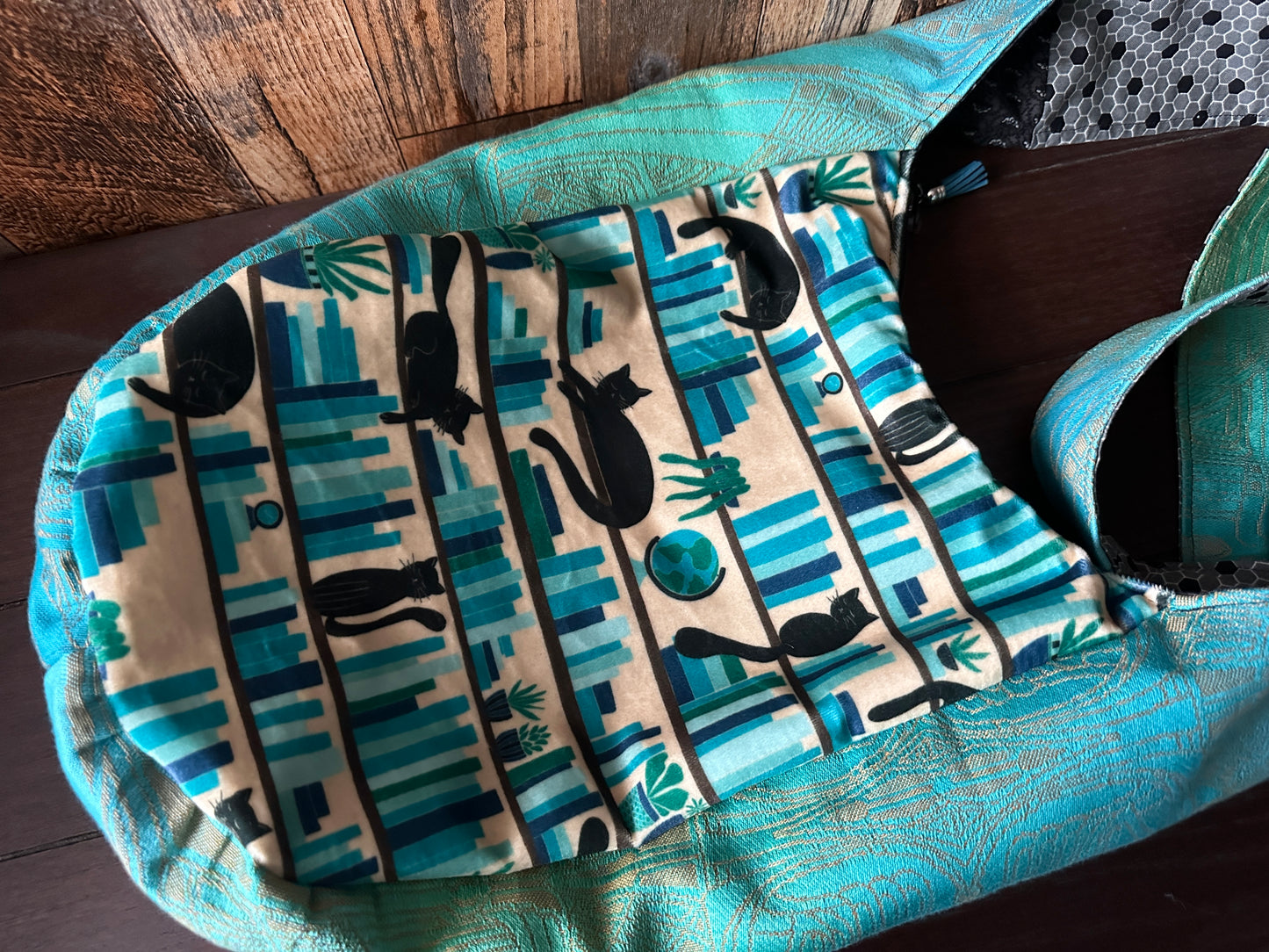 The Reader Boho and her Void Kitty Crossbody Bag