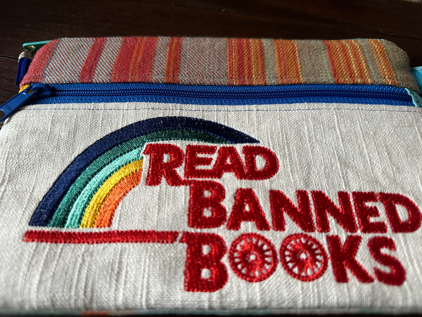 Read Banned Books Small Double Zipper Clutch and E-Reader Pouch