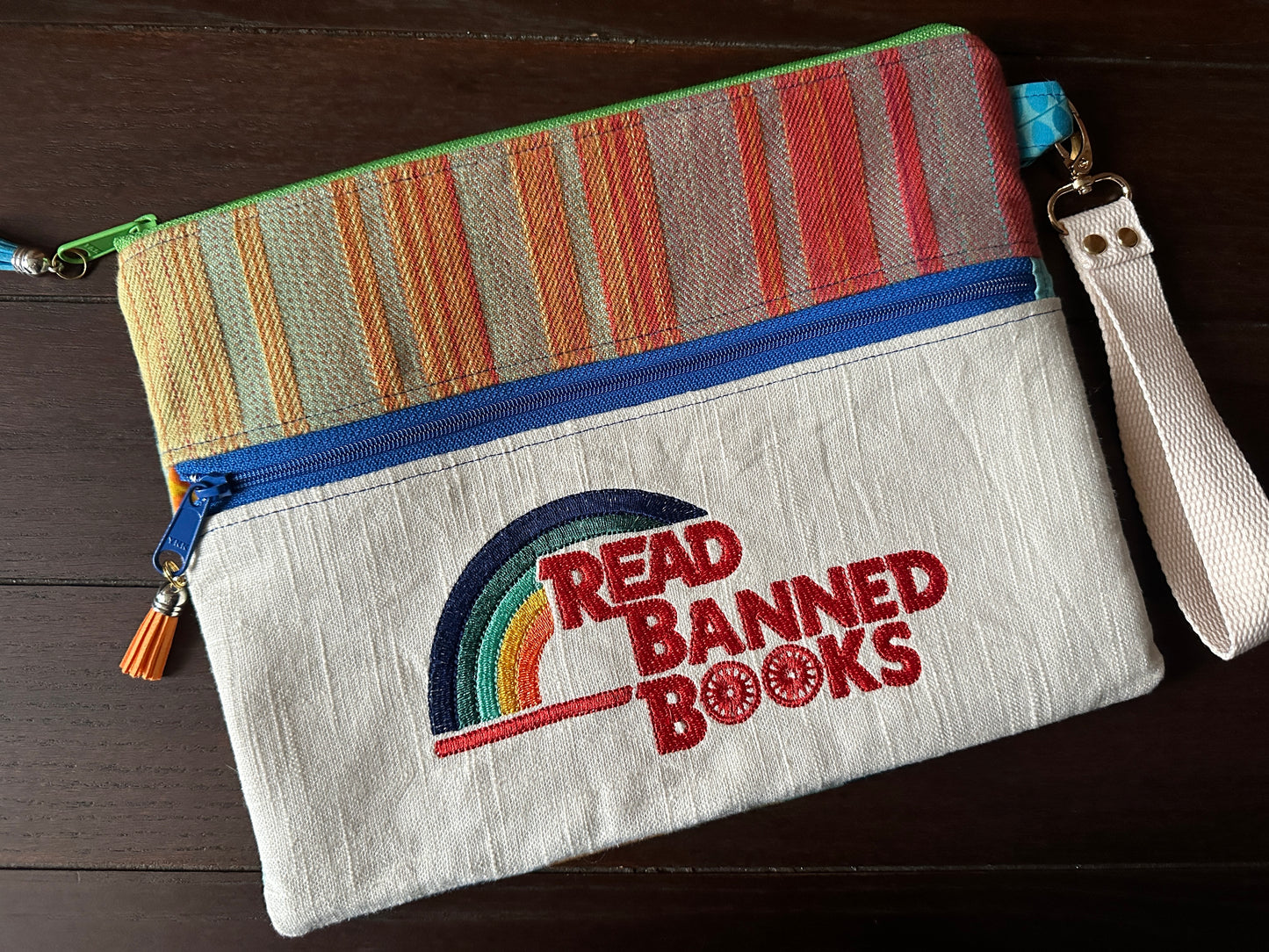 Read Banned Books Large Double Zipper Sleeve and Tablet Pouch