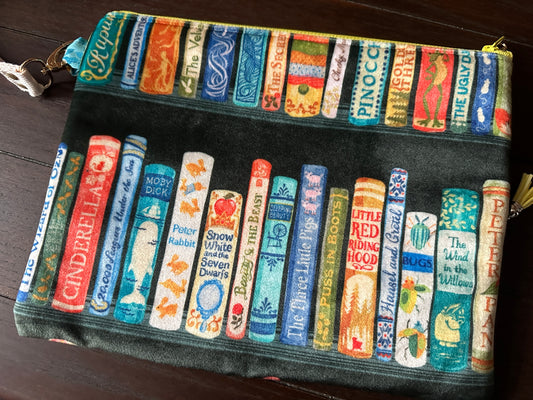 Take a Look In a Book Large Double Zipper Sleeve and Tablet Pouch
