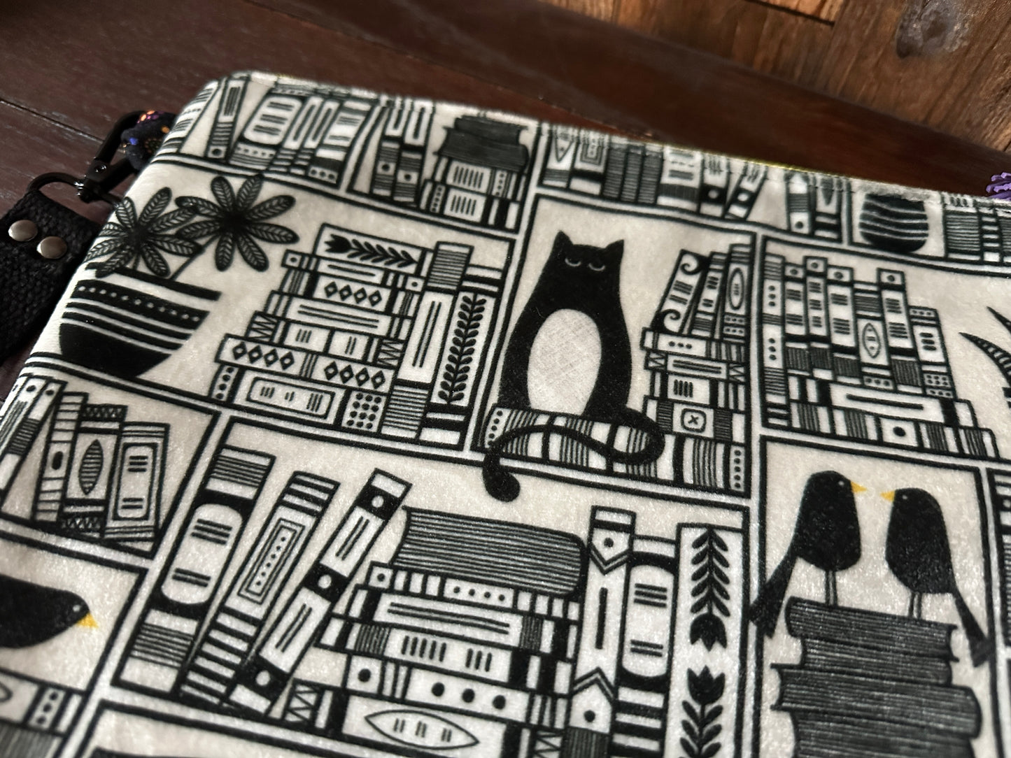 Read Banned Books with Void Kitties Large Double Zipper Sleeve and Tablet Pouch