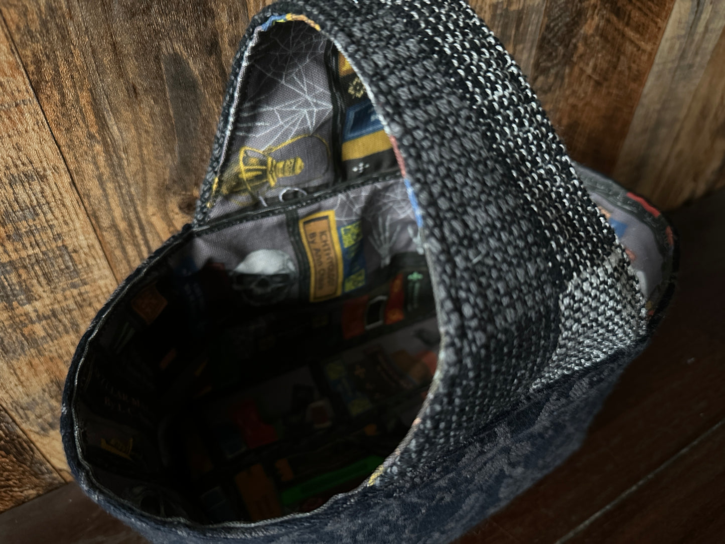 Dark Academia Small Basket Bag