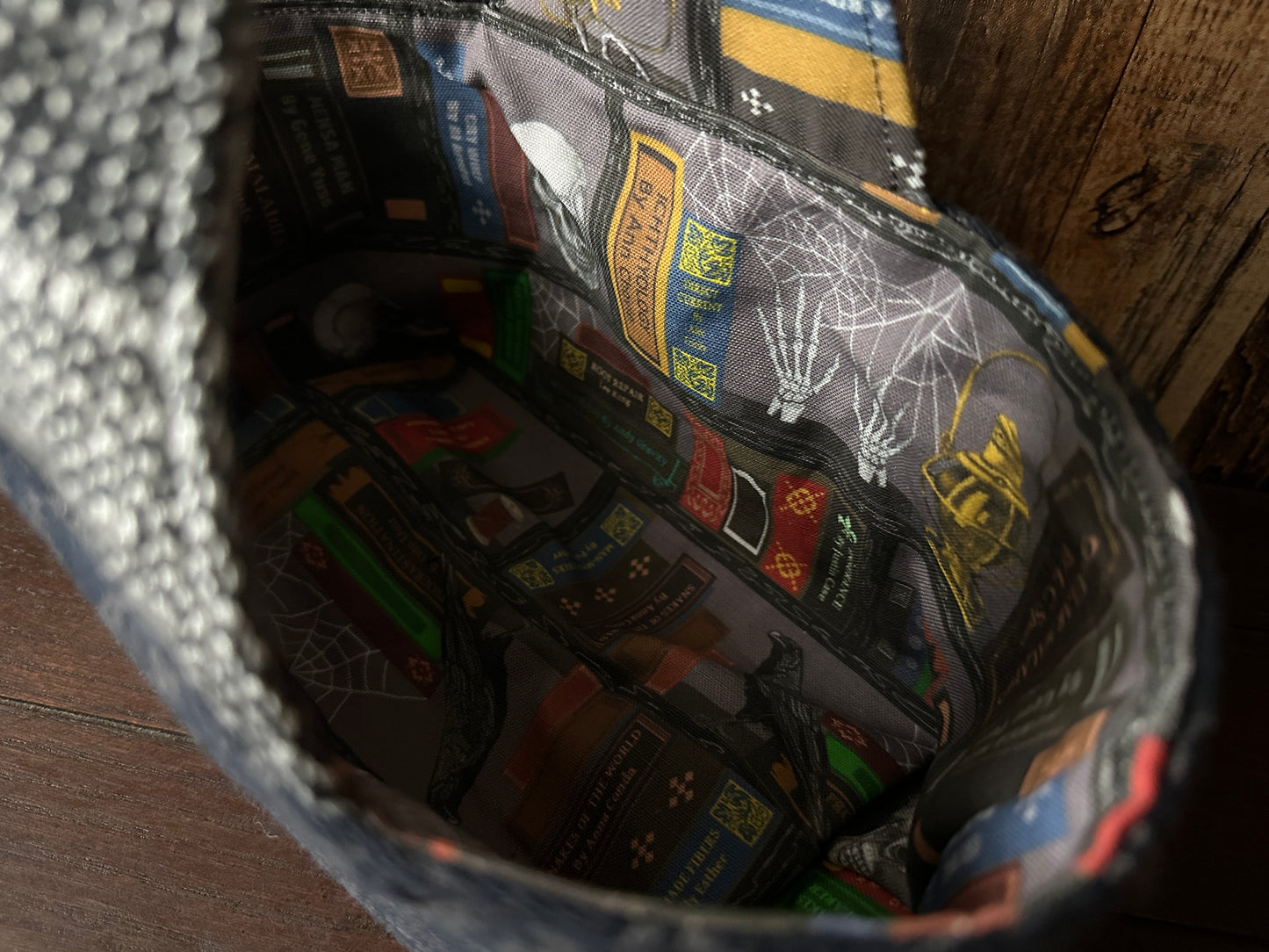 Dark Academia Small Basket Bag