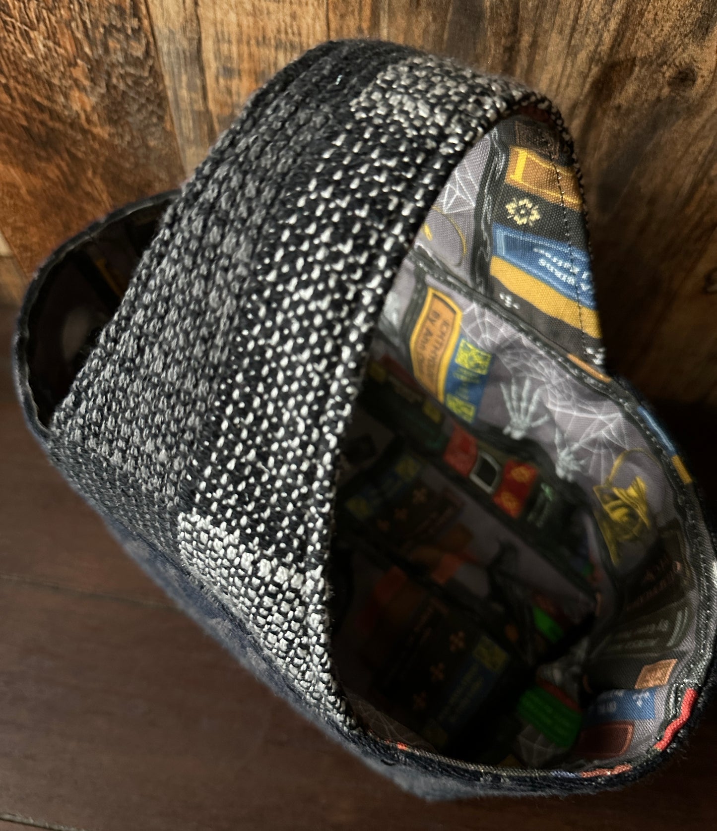 Dark Academia Small Basket Bag