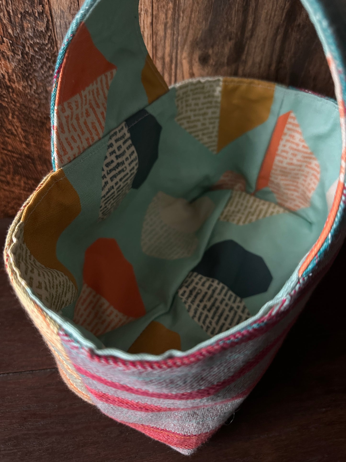 I Heart Books Small Basket Bag
