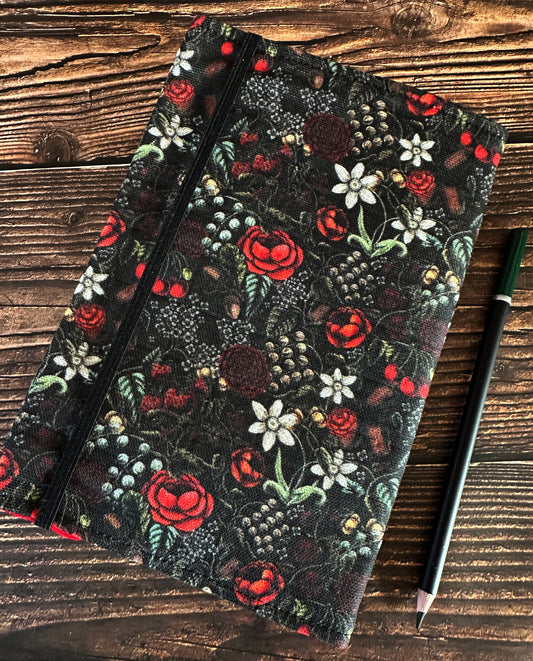 Swamp Rose with Handwoven Wool Adjustable A5 Journal Cover