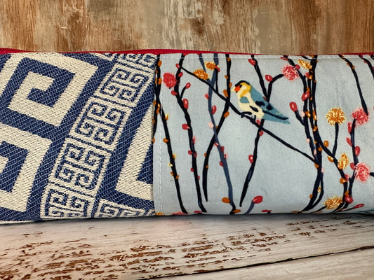 Blue Birds Long and Lean Zipper Bag