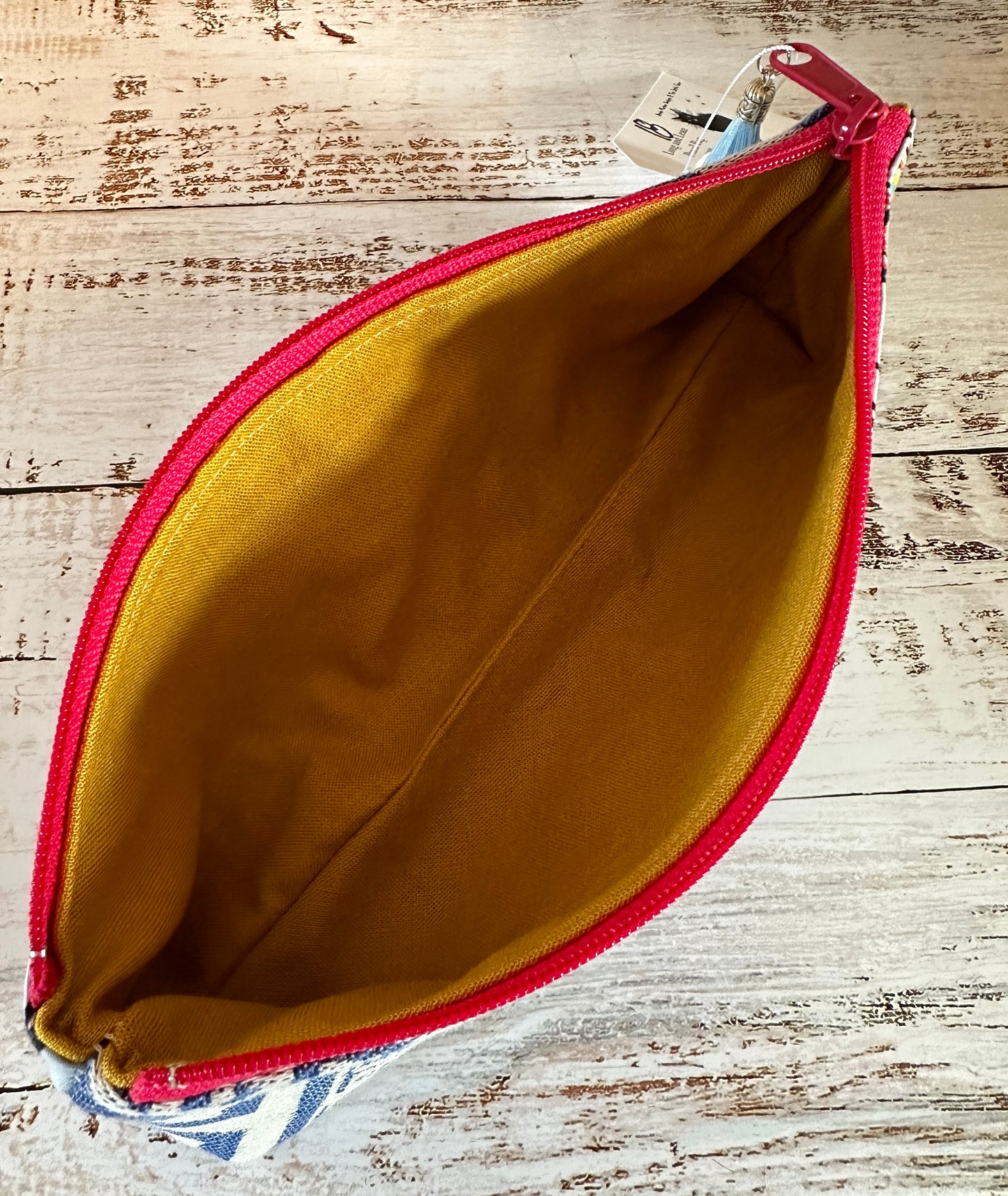 Blue Birds Long and Lean Zipper Bag