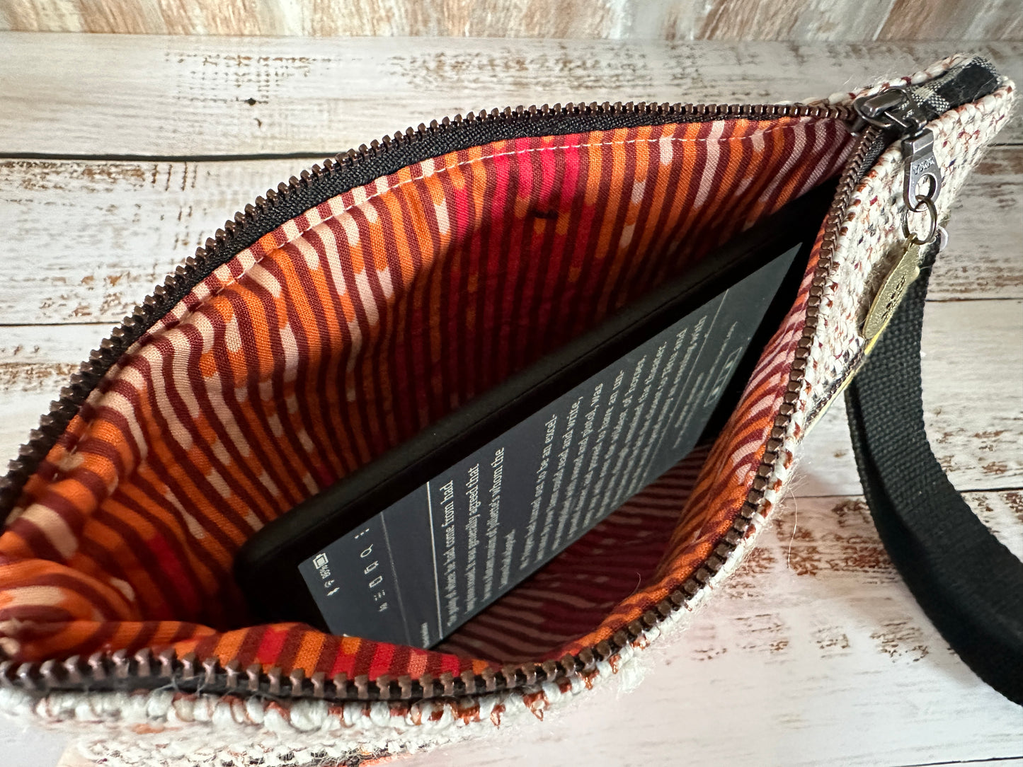 Monarch Wings Double Zipper Clutch~ Perfect for E-Readers