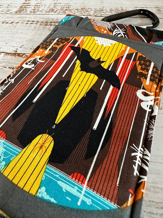 Bat Cave Phone Pouch with Internal Card Pocket