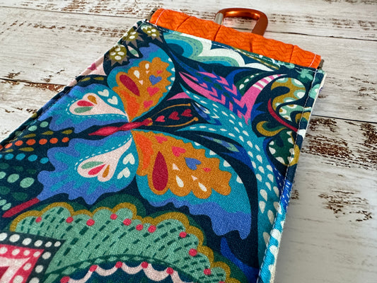 Paradise Garden Phone Pouch with Internal Card Pocket