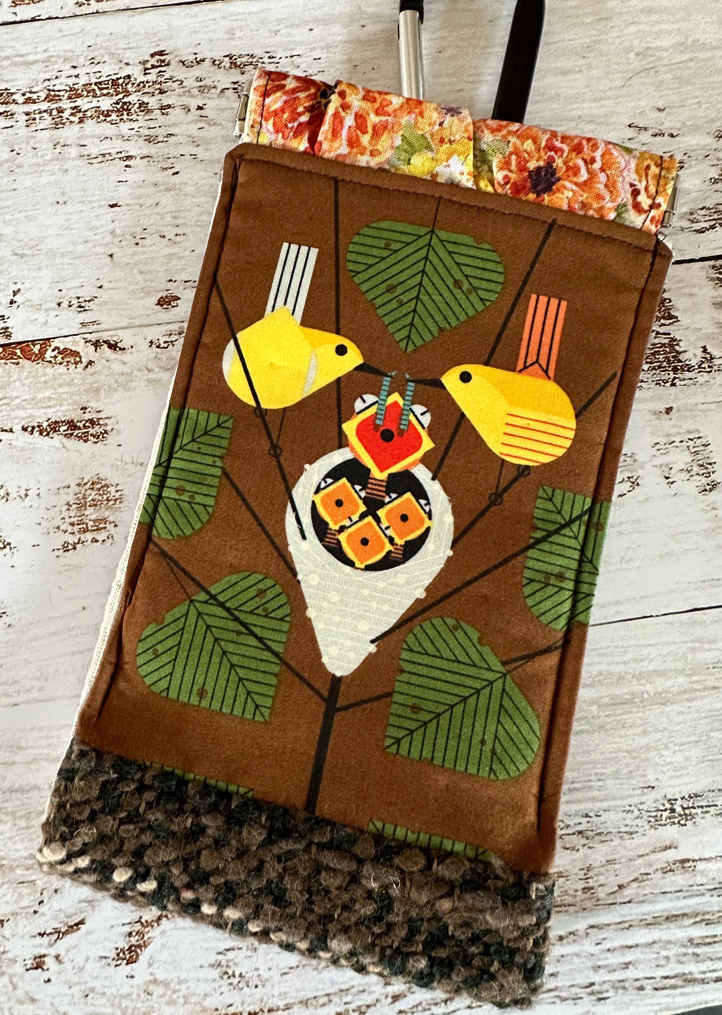 Yellow Warblers Phone Pouch with Internal Card Pocket