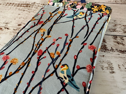 Blue Birds Phone Pouch with Internal Card Pocket