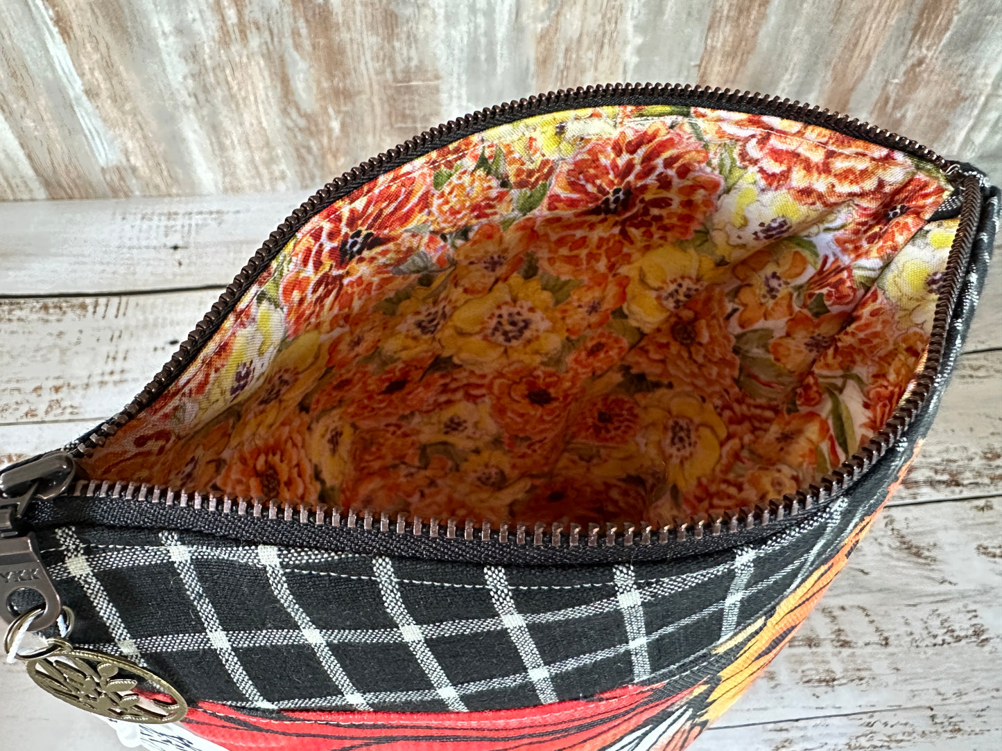 Monarch Wings Project or Cosmetic Zipper Bag