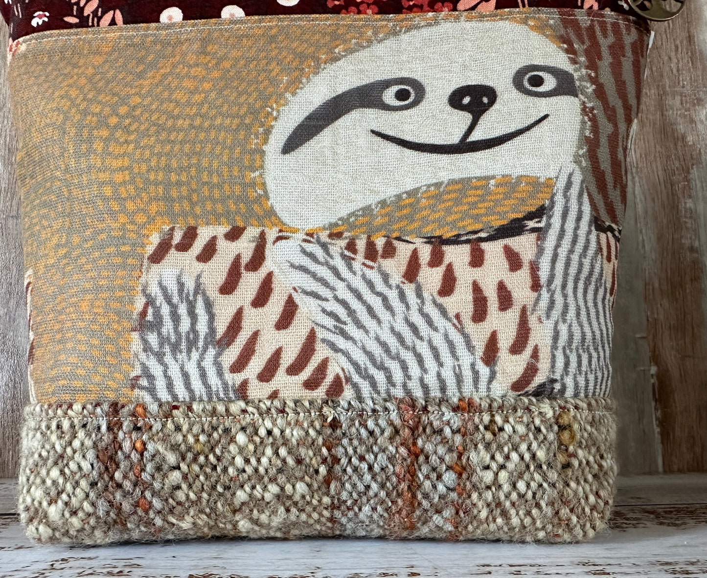 Sloth Project or Cosmetic Zipper Bag