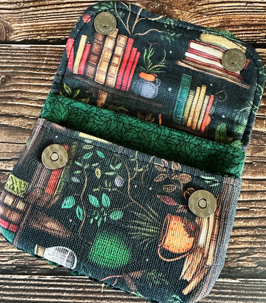 Dark Academia and Book Lover & Woven Wool Simple Card Wallet