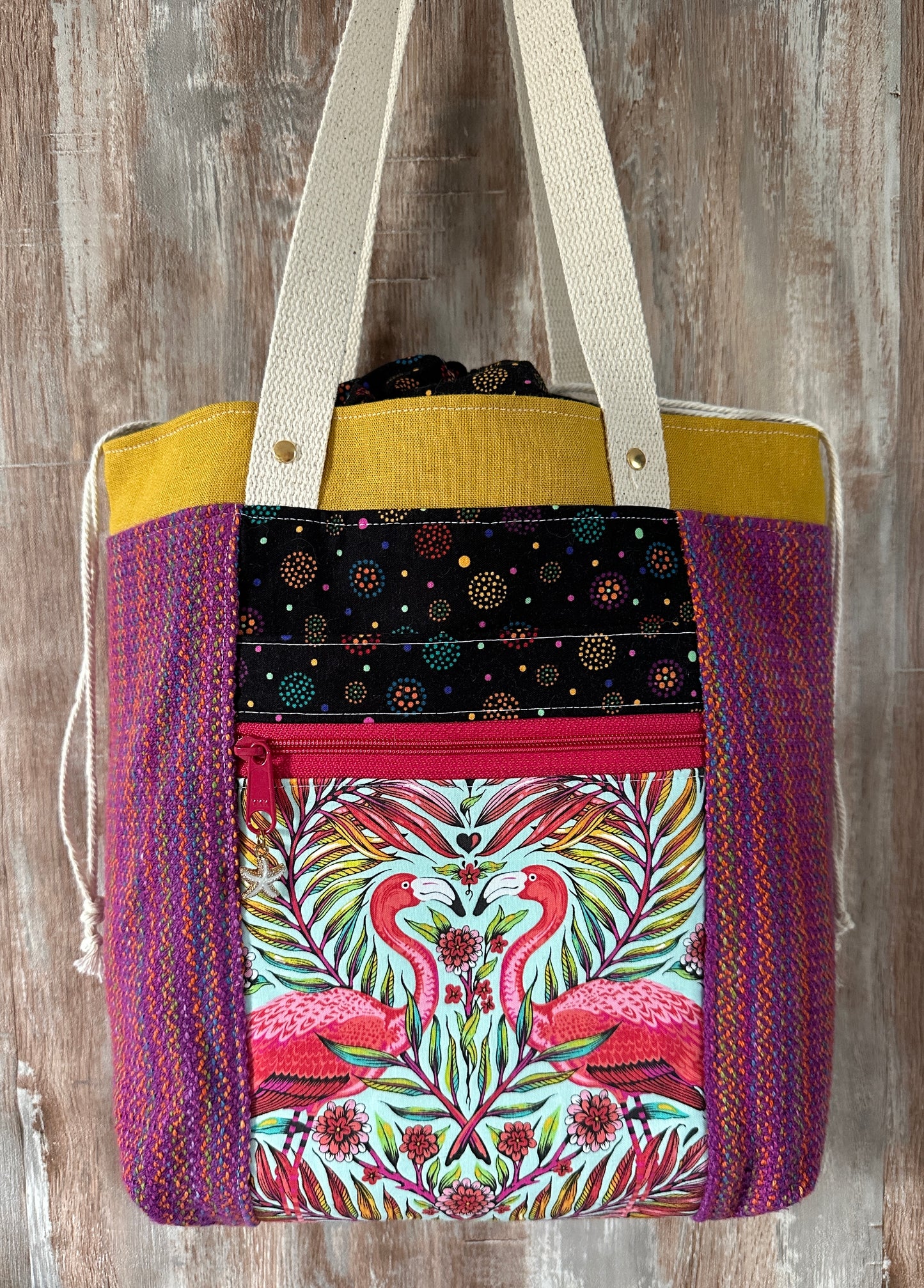 Pink Flamingo Medium Deluxe Project Bag