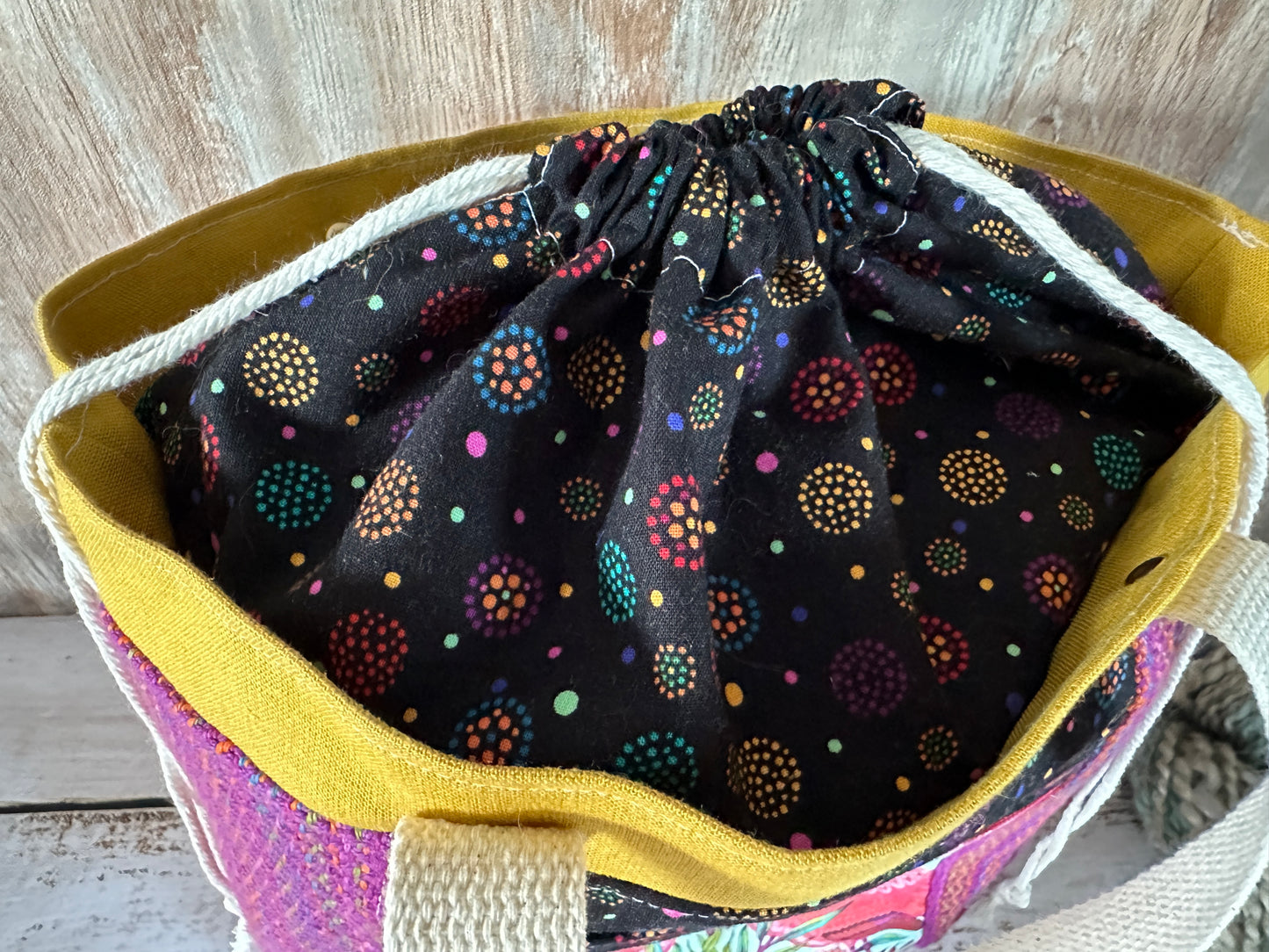 Pink Flamingo Medium Deluxe Project Bag