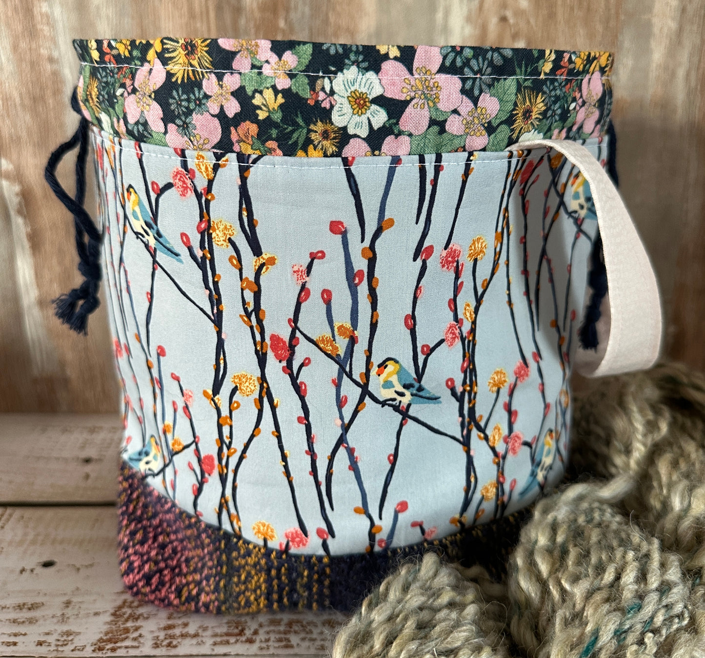 Blue Birds Small Project Bag