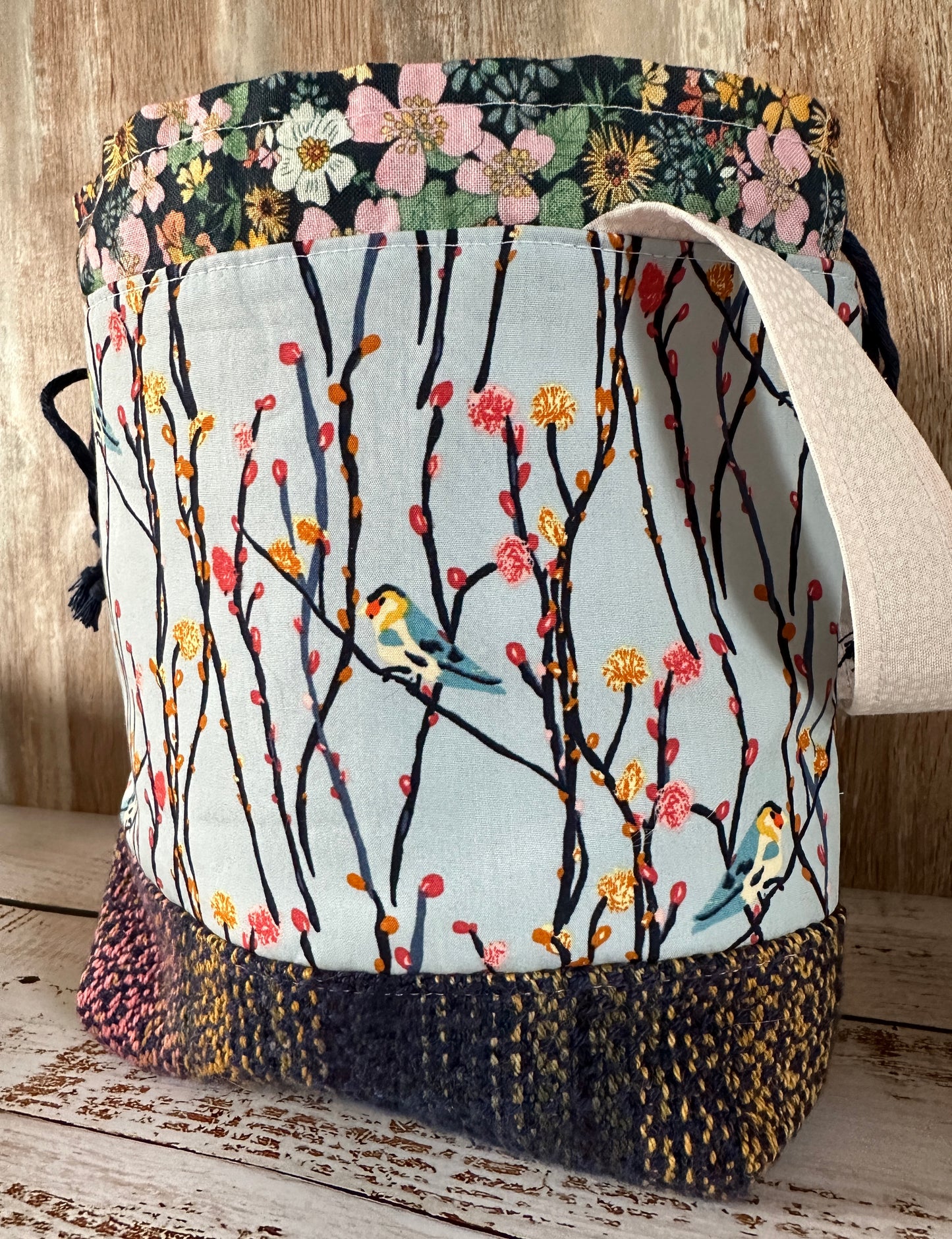 Blue Birds Small Project Bag