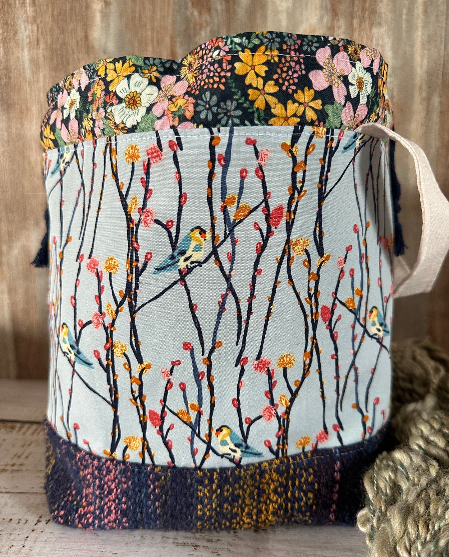 Blue Birds Medium Project Bag