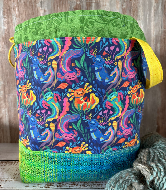 Rainbow Axolotl Large Project Bag