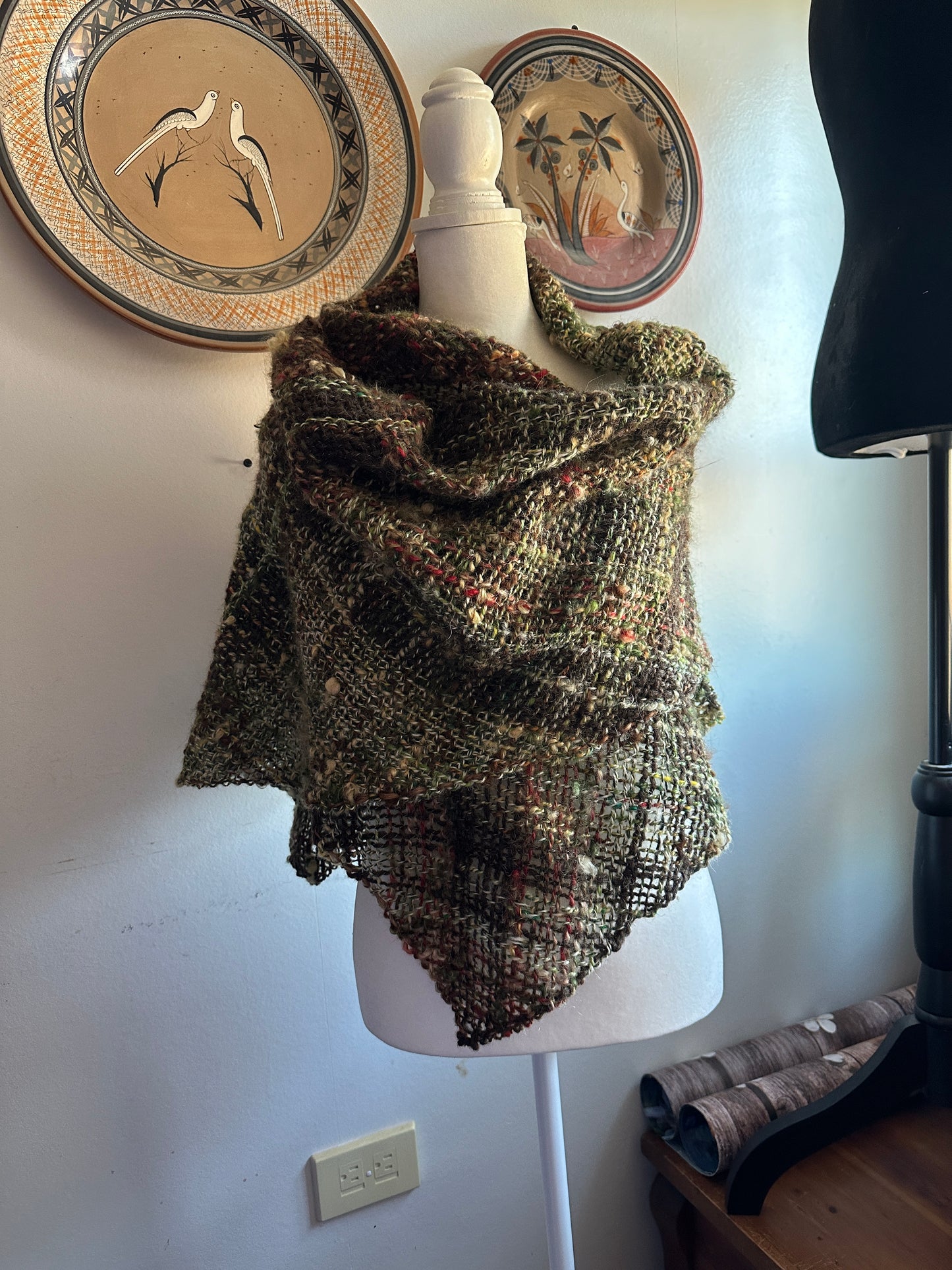 Grandmother Tree ~ Handspun & Handwoven Shawl