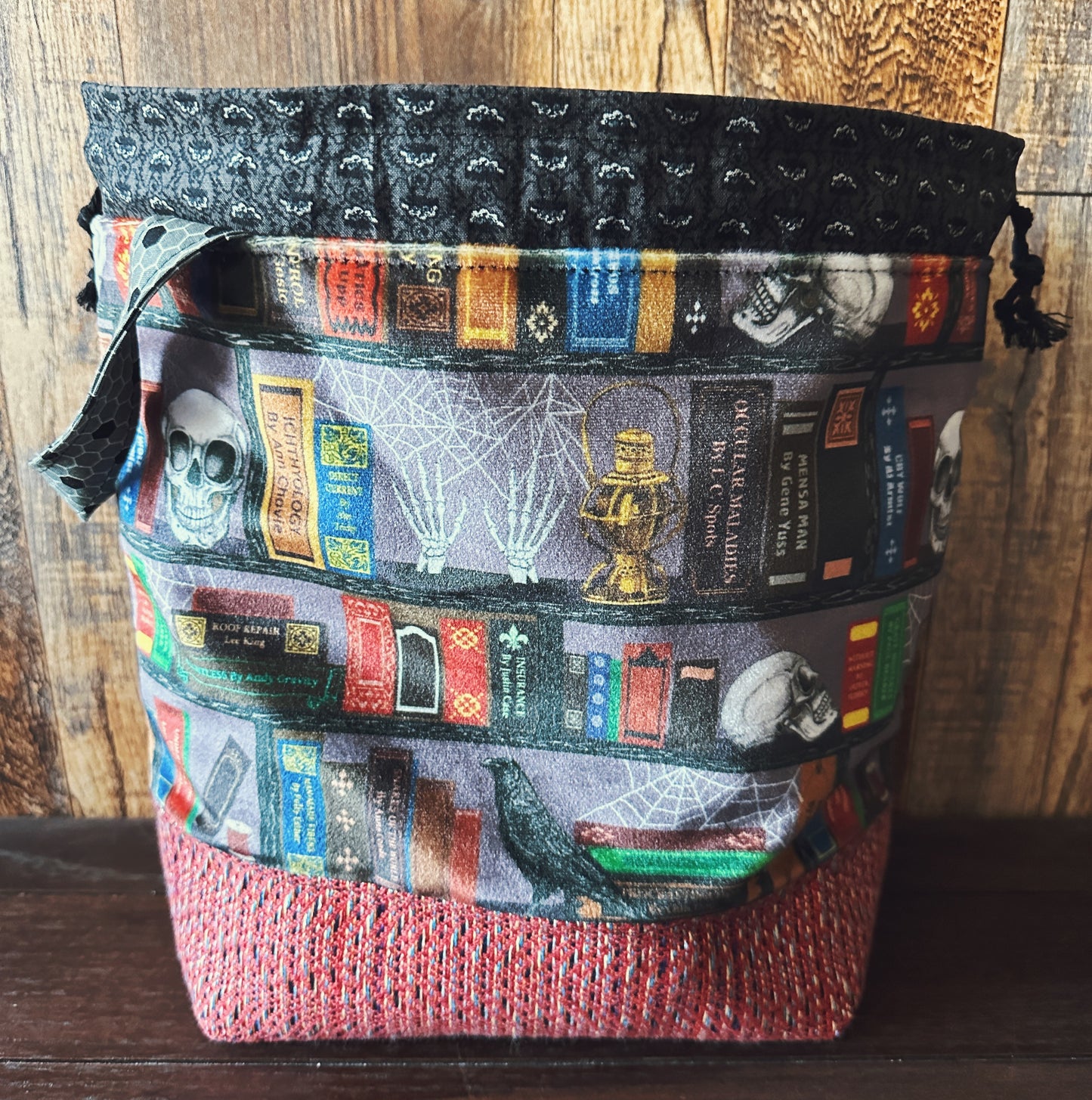 Dark Academia Bibliophile Large Project Bag
