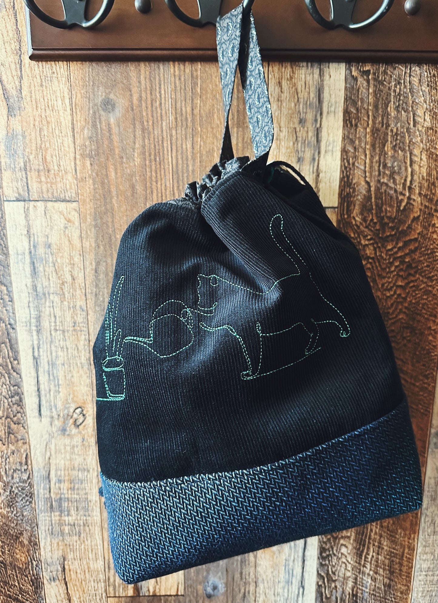 Void Kitty in the Library Large Project Bag