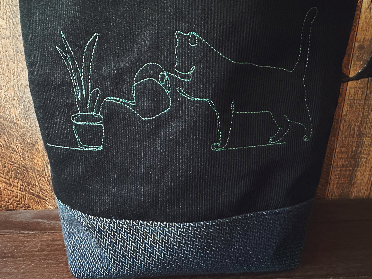 Void Kitty in the Library Large Project Bag