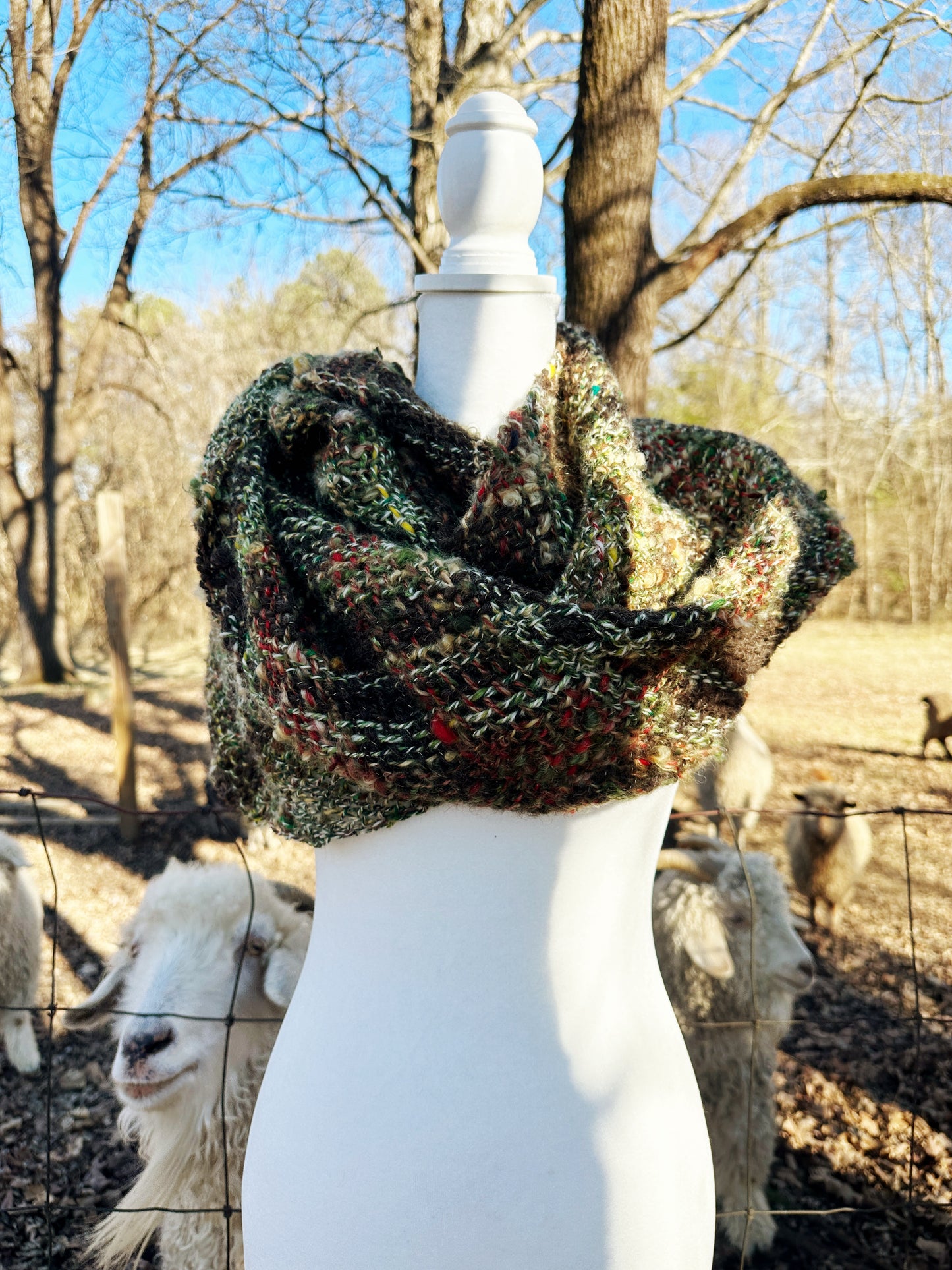 Grandmother Tree ~ Handspun & Handwoven Shawl