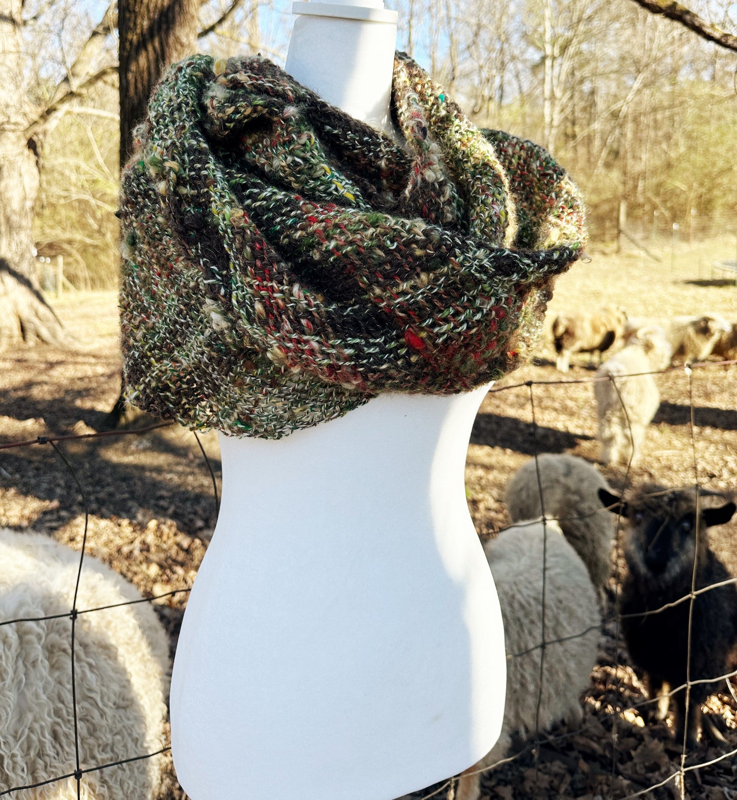 Grandmother Tree ~ Handspun & Handwoven Shawl