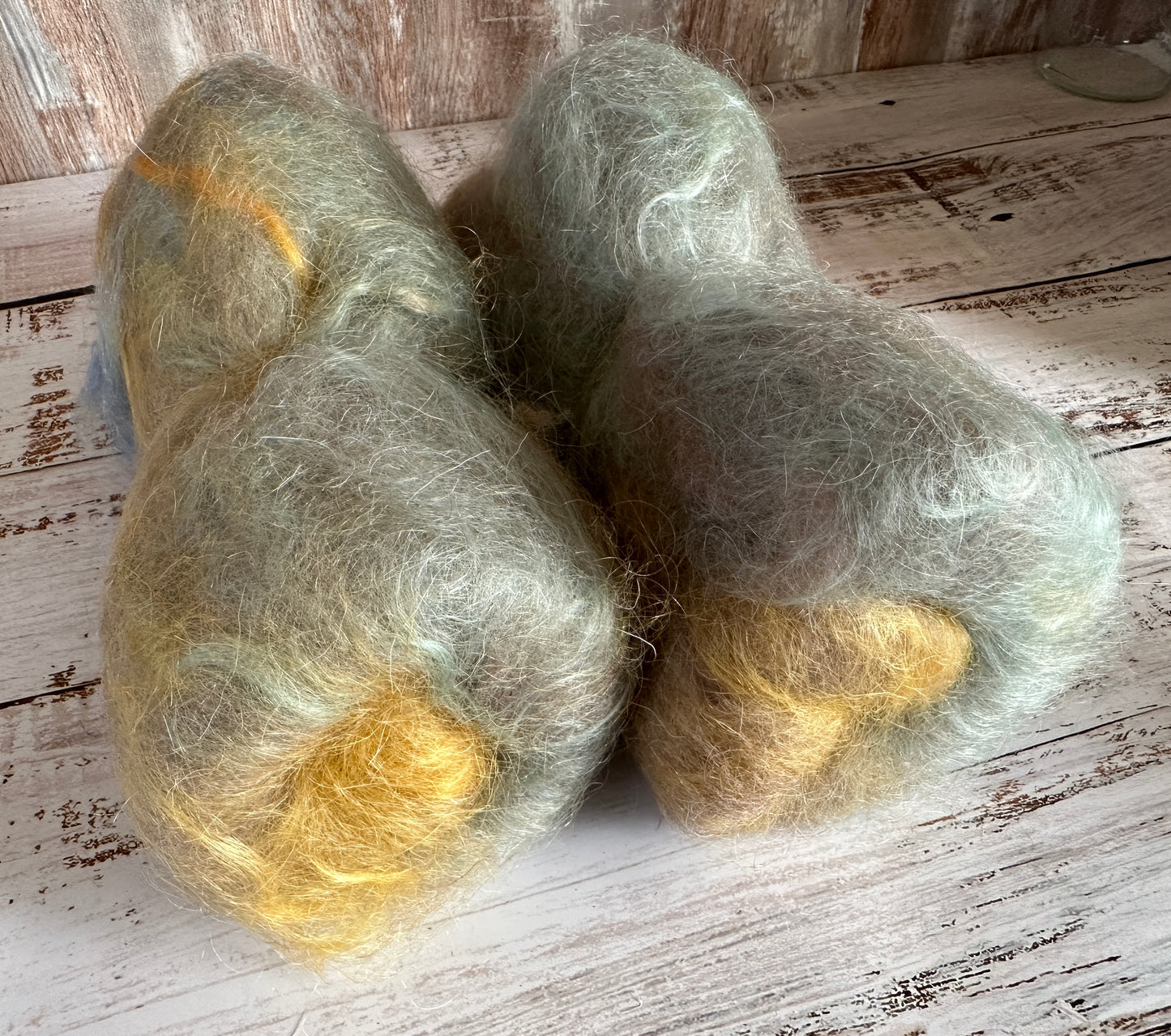 Beginner Spinner Mohair and Gulf Coast Native Art Batt
